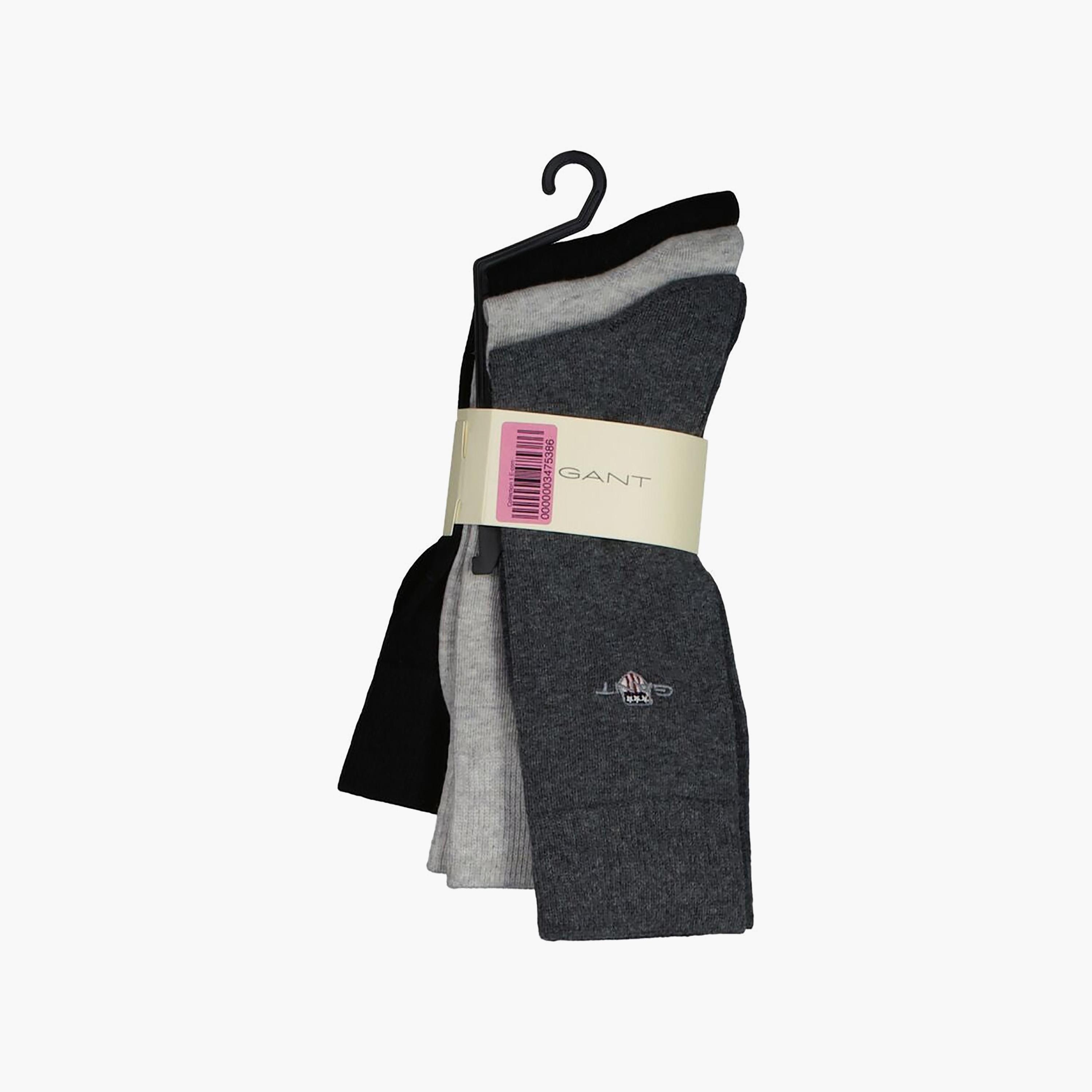 Gant 3-Pack Logo Print Cotton Blend Calf Length Socks | 9960270-GAN-men-socks-image-3