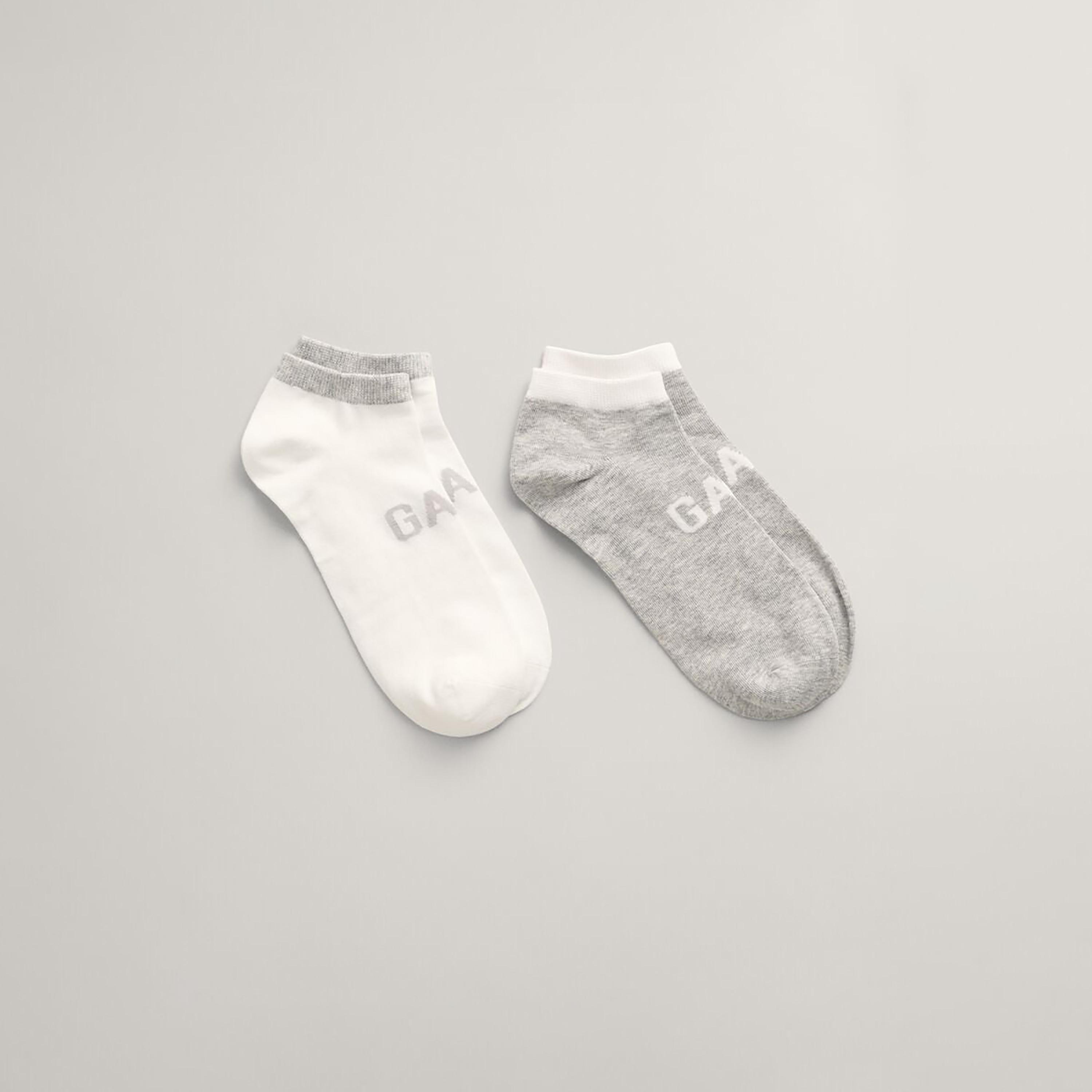 Gant 2-Pack Logo Print Cotton Blend Ankle Length Socks | 9960290-GAN-men-socks-image-1