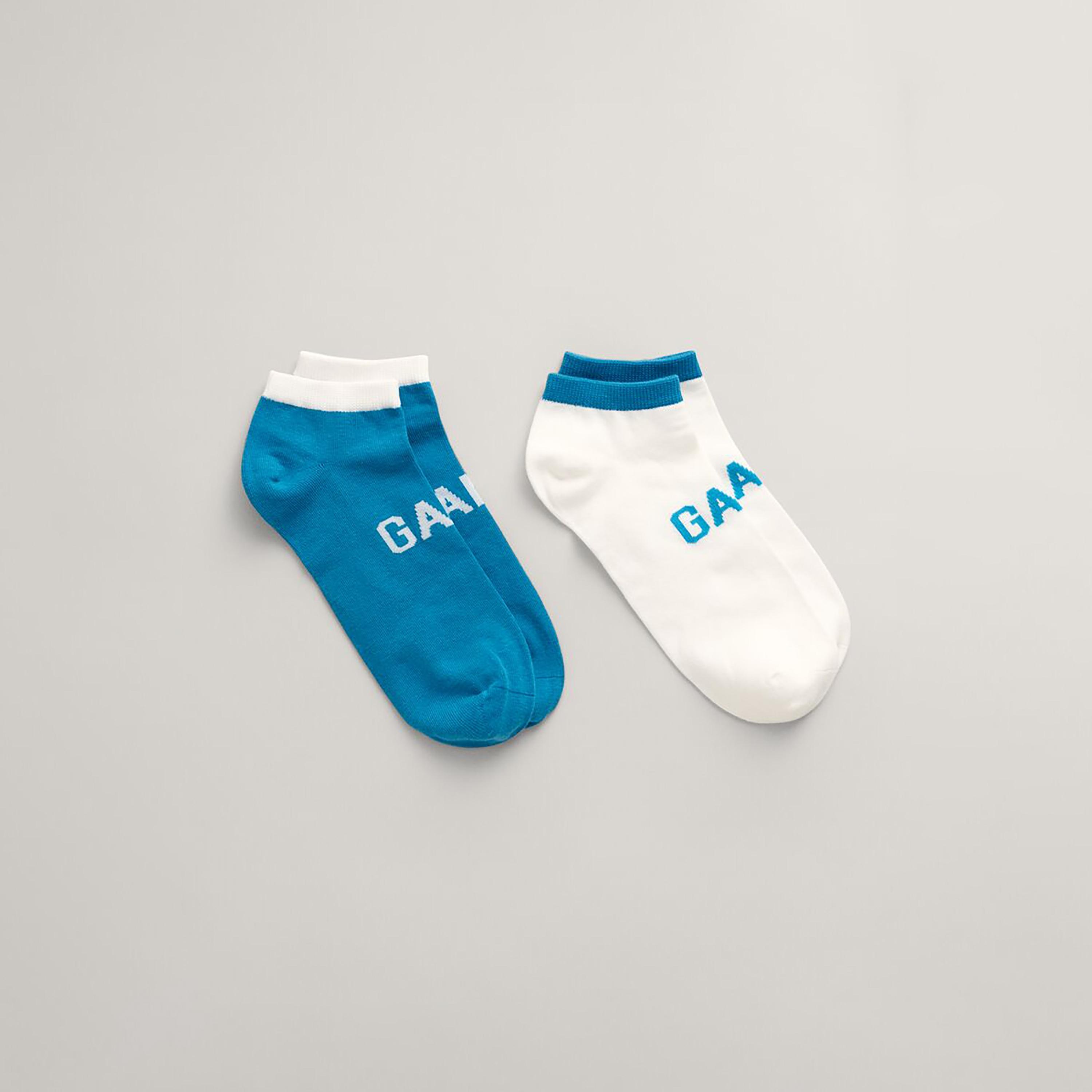 Gant 2-Pack Logo Print Cotton Blend Ankle Length Socks | 9960290-GAN-men-socks-image-4