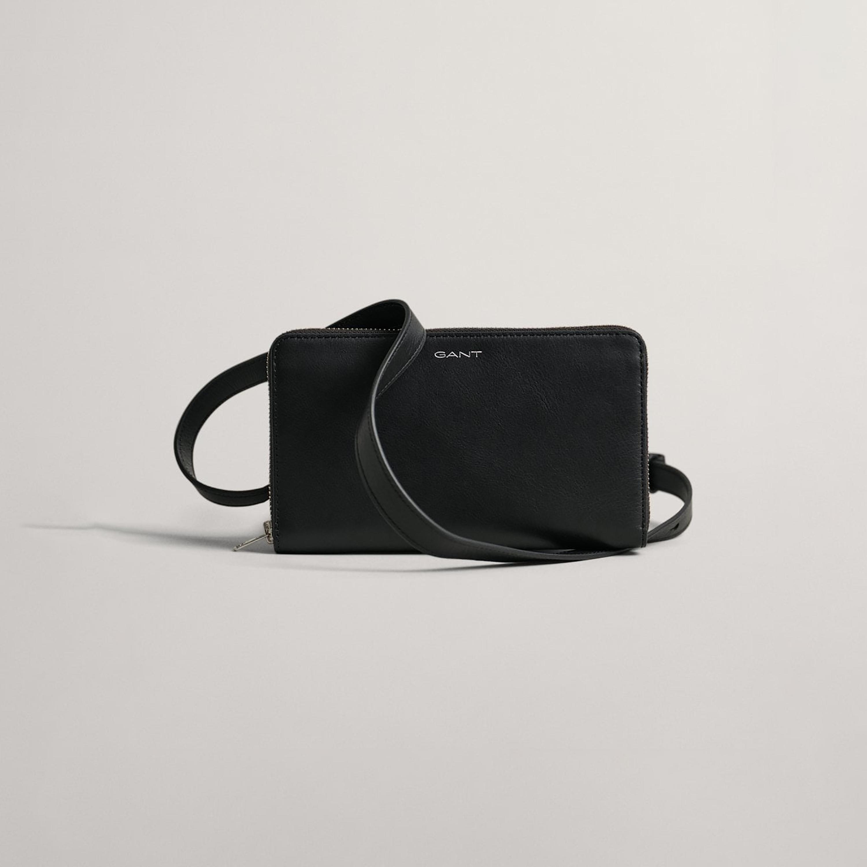 Gant Solid Wallet with Zipper Closure and Detachable Strap-men-beltsandwallets-wallets-image-2