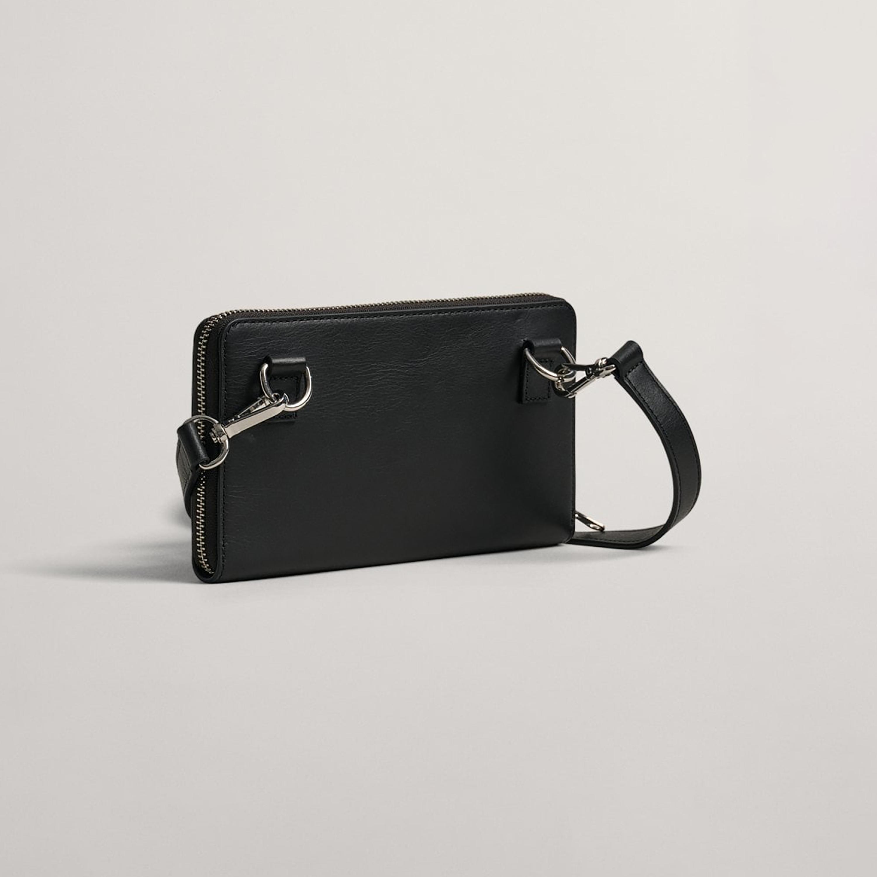 Gant Solid Wallet with Zipper Closure and Detachable Strap-men-beltsandwallets-wallets-image-4
