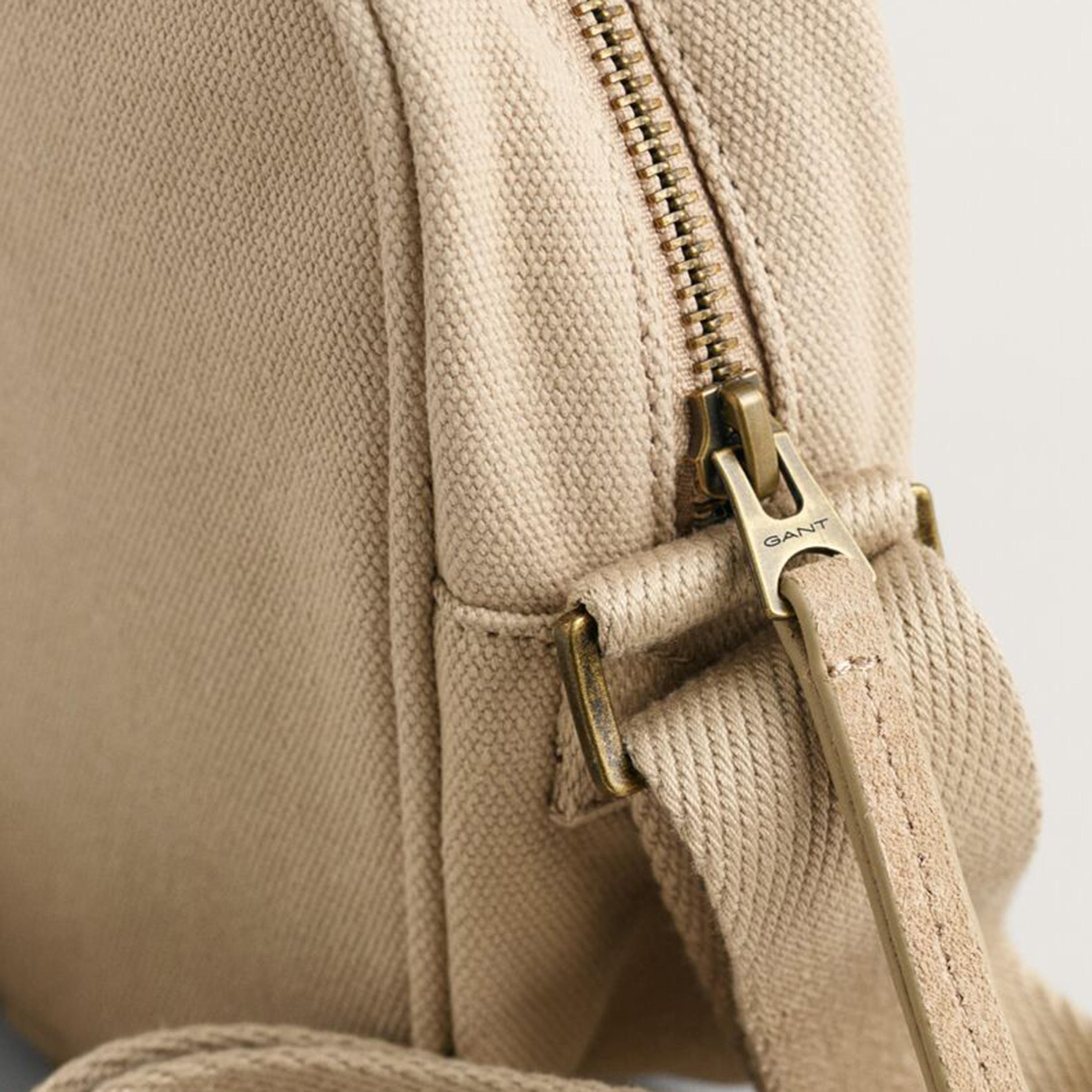 Gant Logo Detailed Tonal Shield Crossbody Bag in Beige-men-bags-image-2