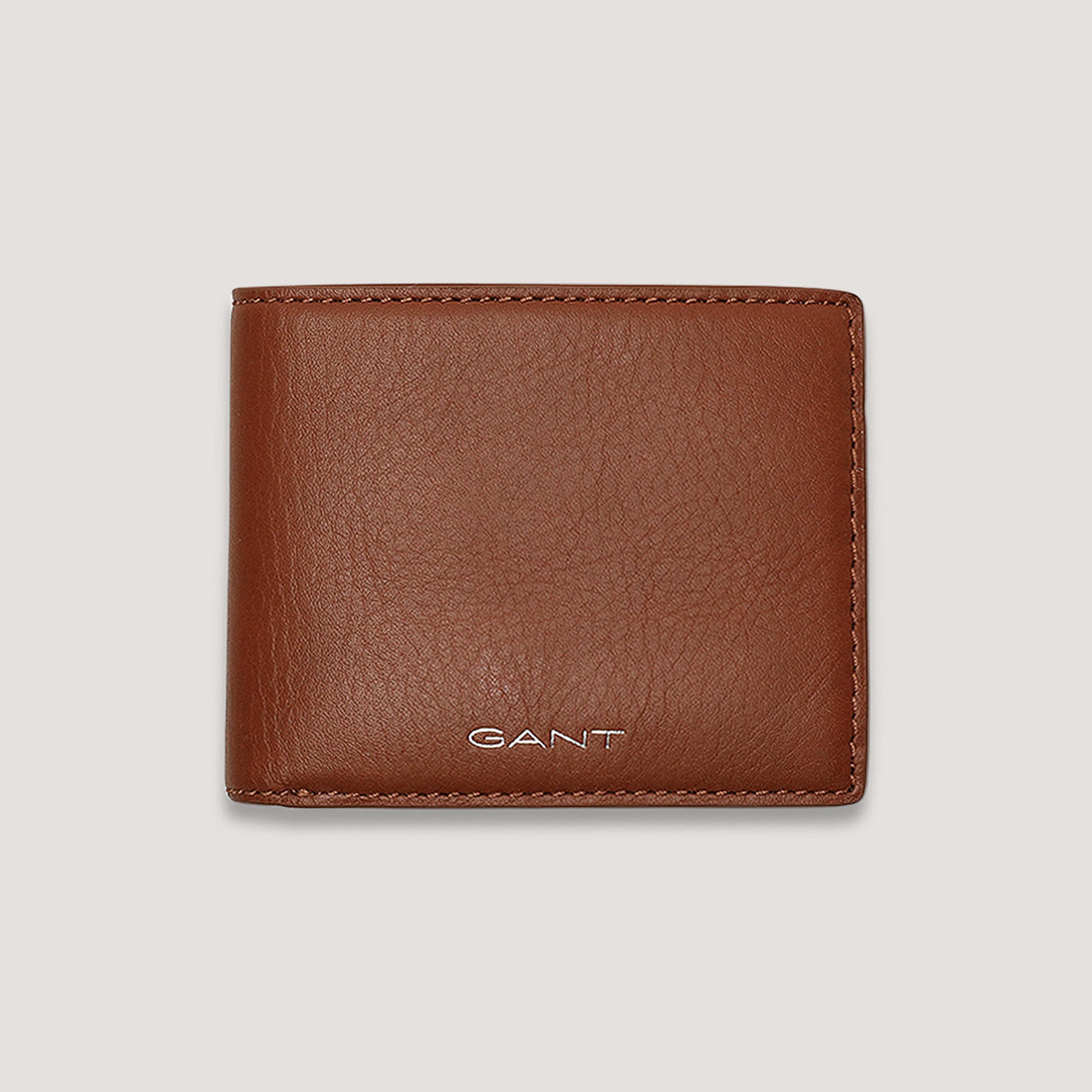 محفظة جلدية سادة ثنائية الطي من غانت | 9970066-men-beltsandwallets-wallets-image-1