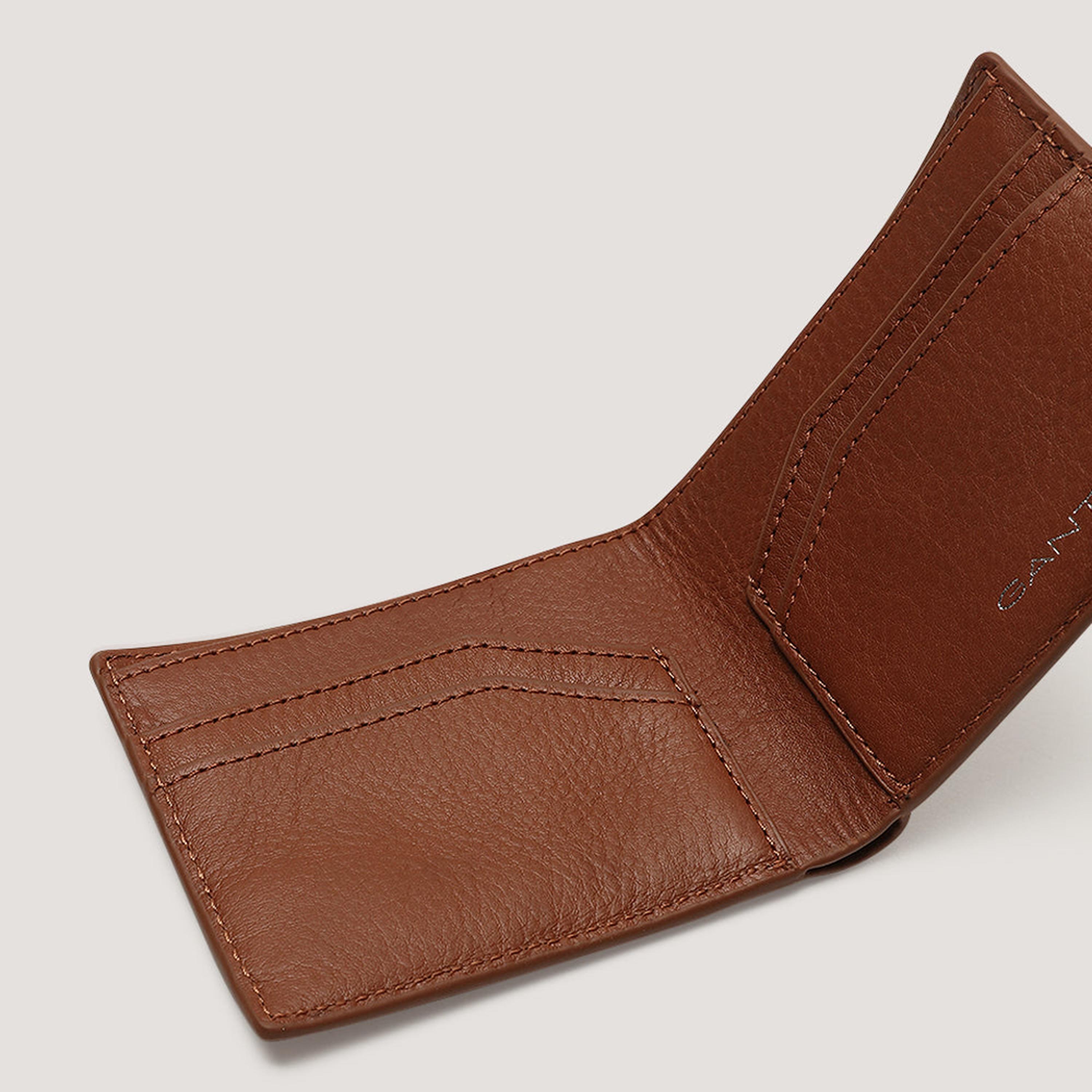 محفظة جلدية سادة ثنائية الطي من غانت | 9970066-men-beltsandwallets-wallets-image-4