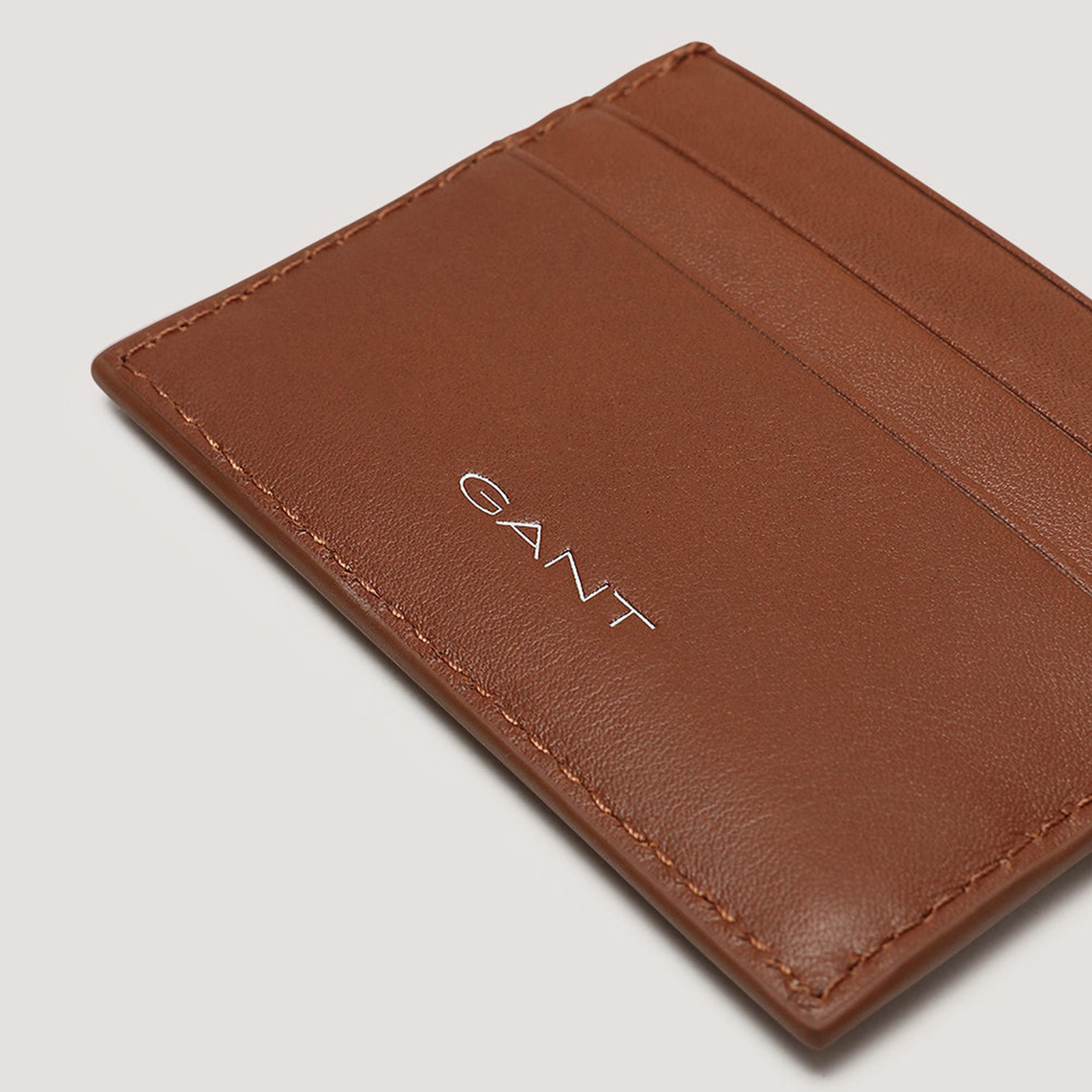 حاملة بطاقات جلدية سادة رجالية من غانت | 9970070-men-beltsandwallets-wallets-image-3