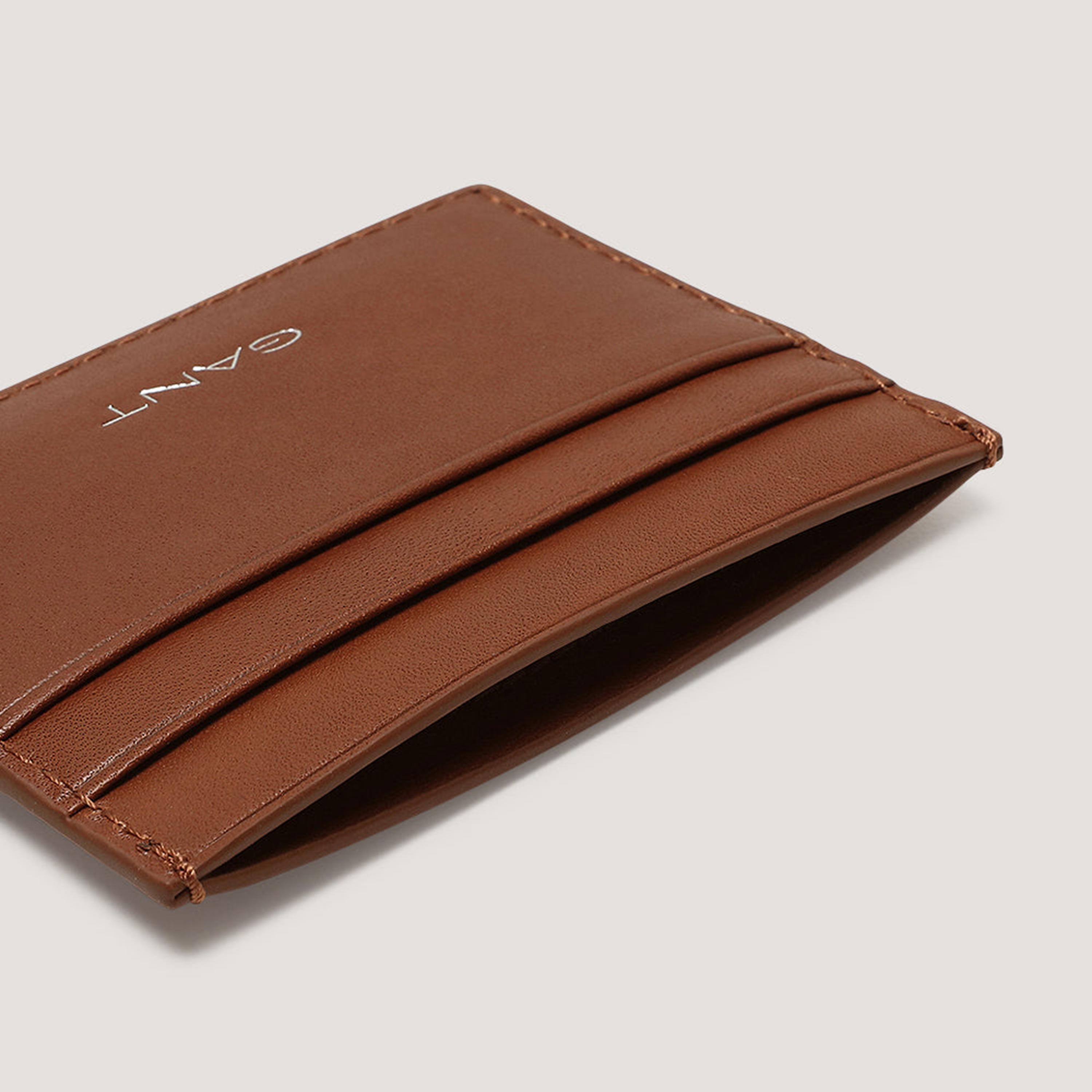 حاملة بطاقات جلدية سادة رجالية من غانت | 9970070-men-beltsandwallets-wallets-image-4