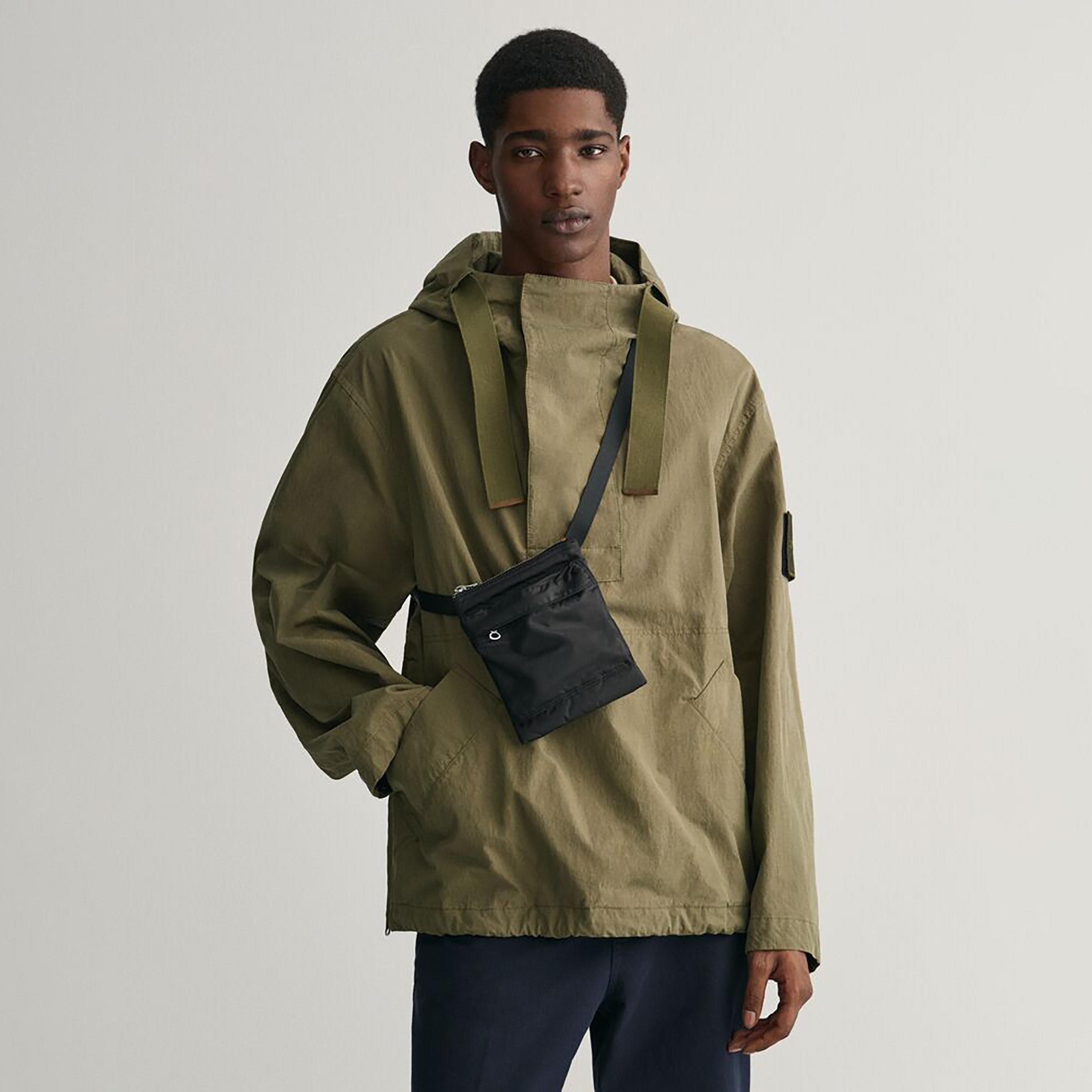 Gant Plain Non Detachable Strap Passport Bag with Zip Closure-men-bags-image-5