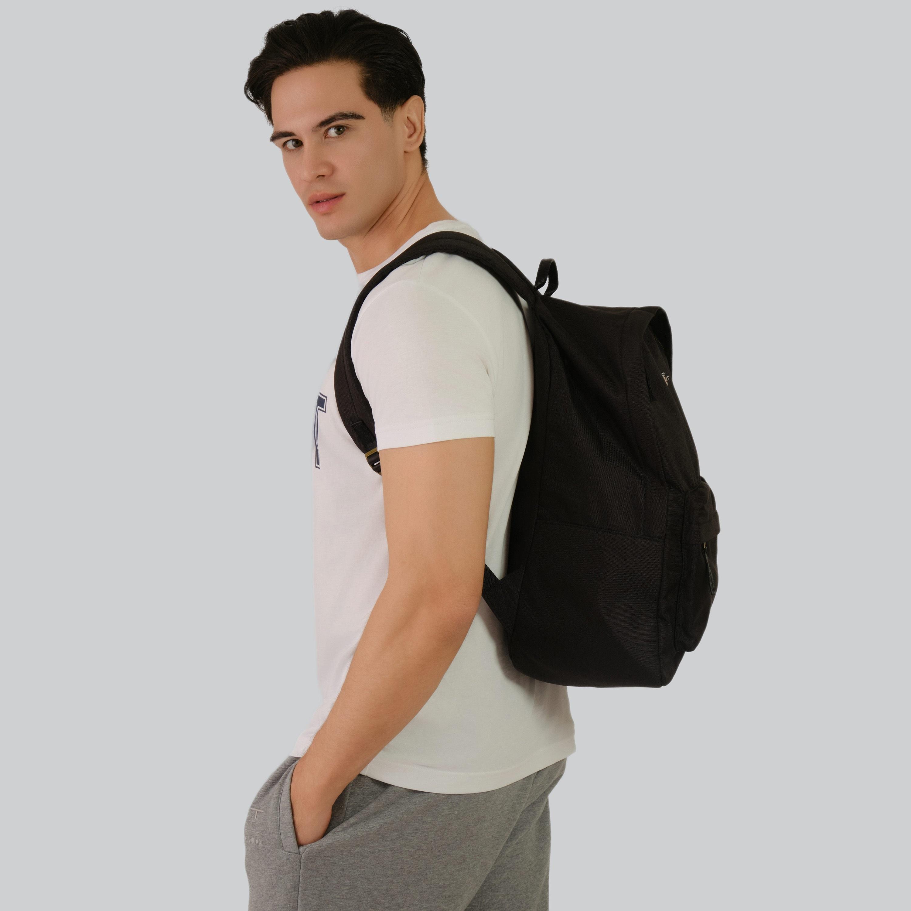 Gant Plain Grab Handle Backpack with Zip Closure and Adjustable Shoulder Strap-men-bags-image-4