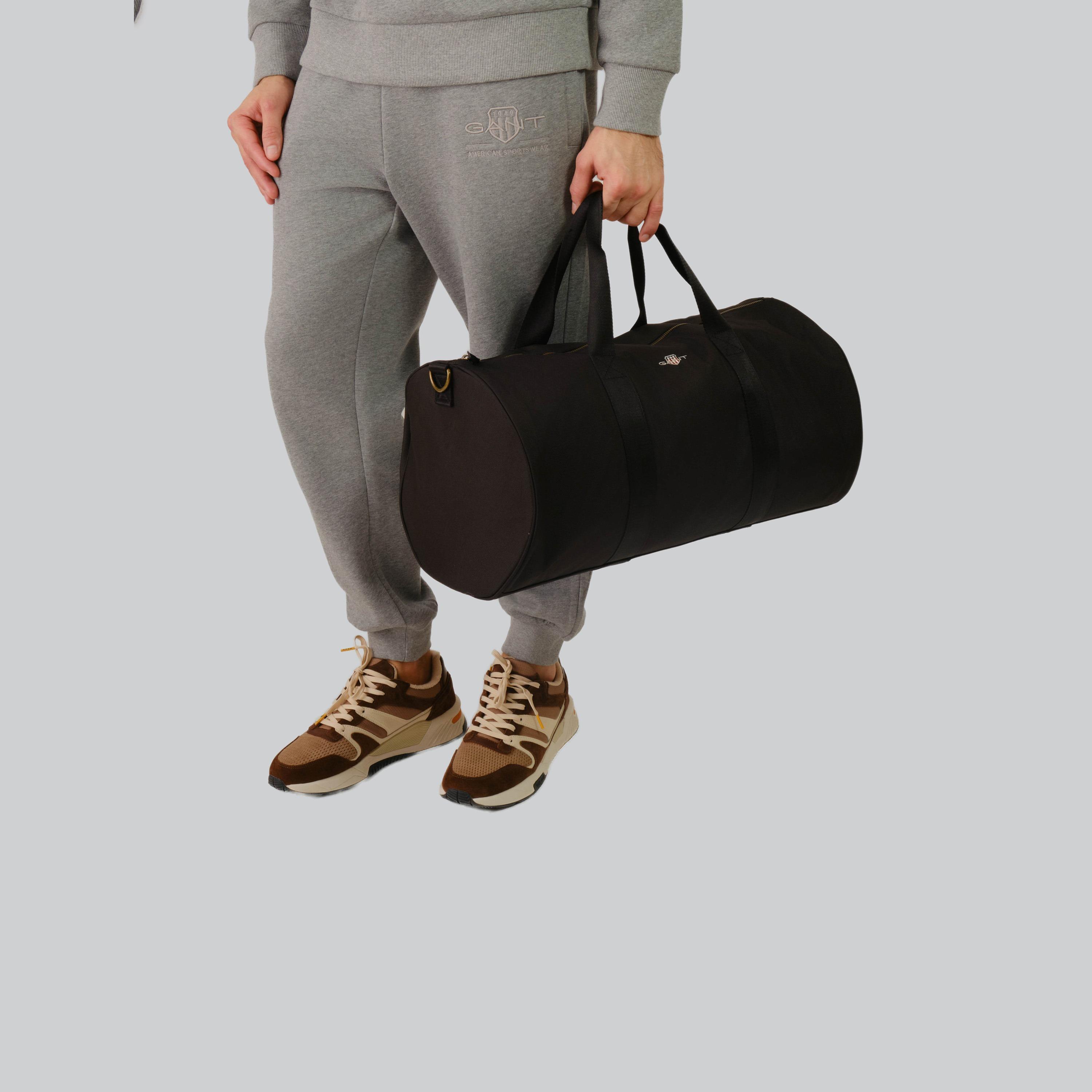 Gant Plain Double Handles Duffle Bag with Zip Closure and Detachable Strap-men-bags-image-1