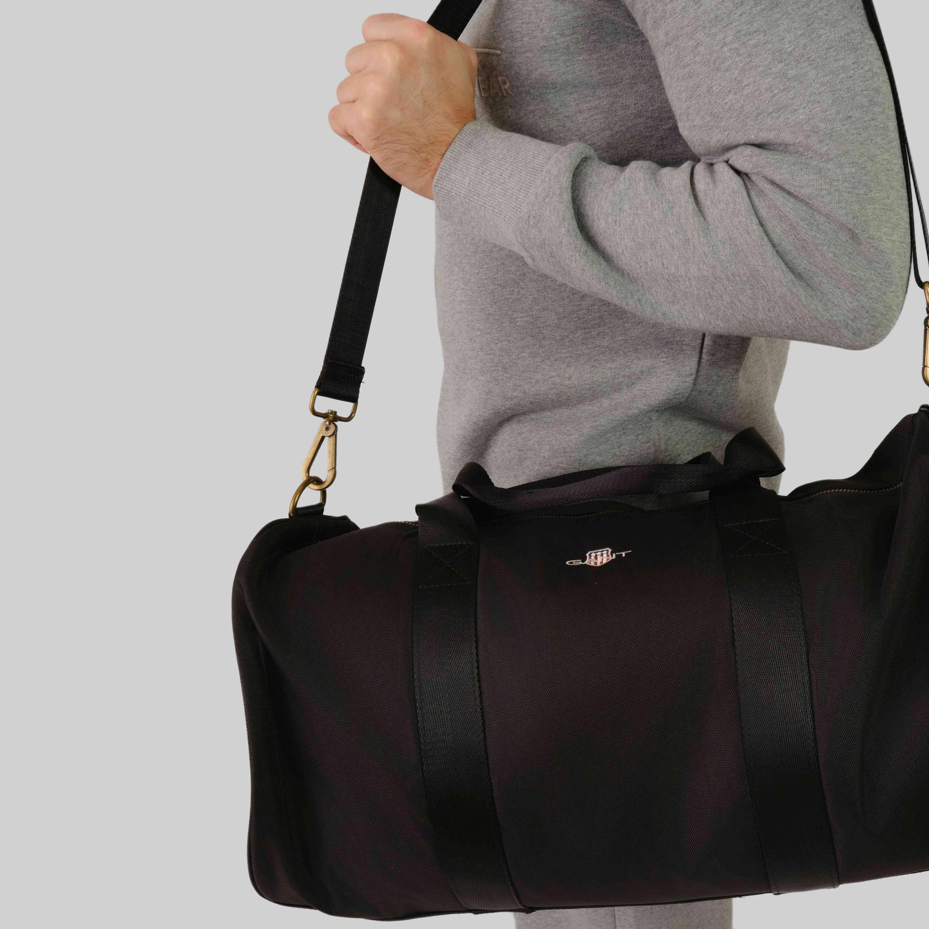 Gant Plain Double Handles Duffle Bag with Zip Closure and Detachable Strap-men-bags-image-2