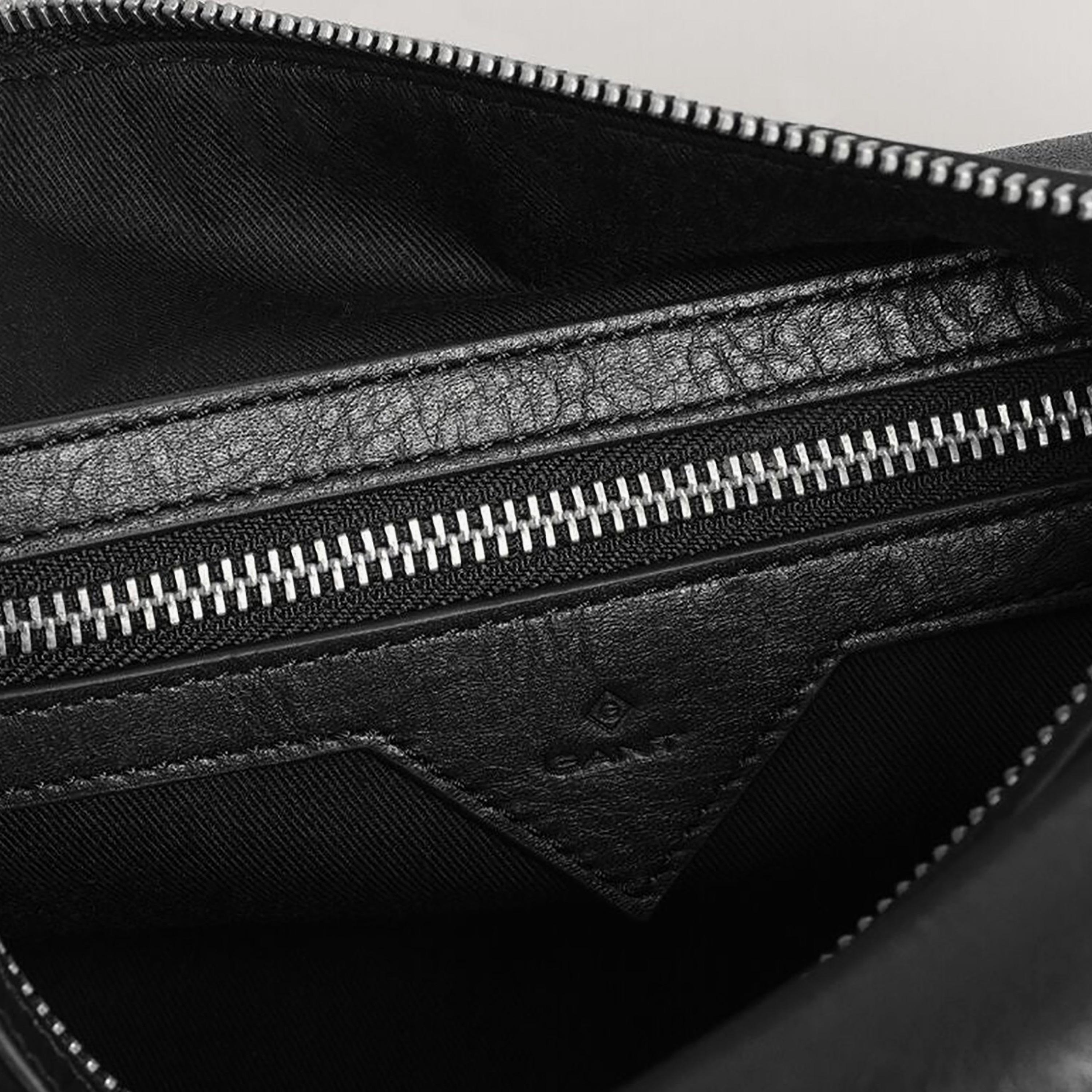 Gant Debossed Logo Side Grab Handle Leather Bag with Zip Closure-men-bags-image-3