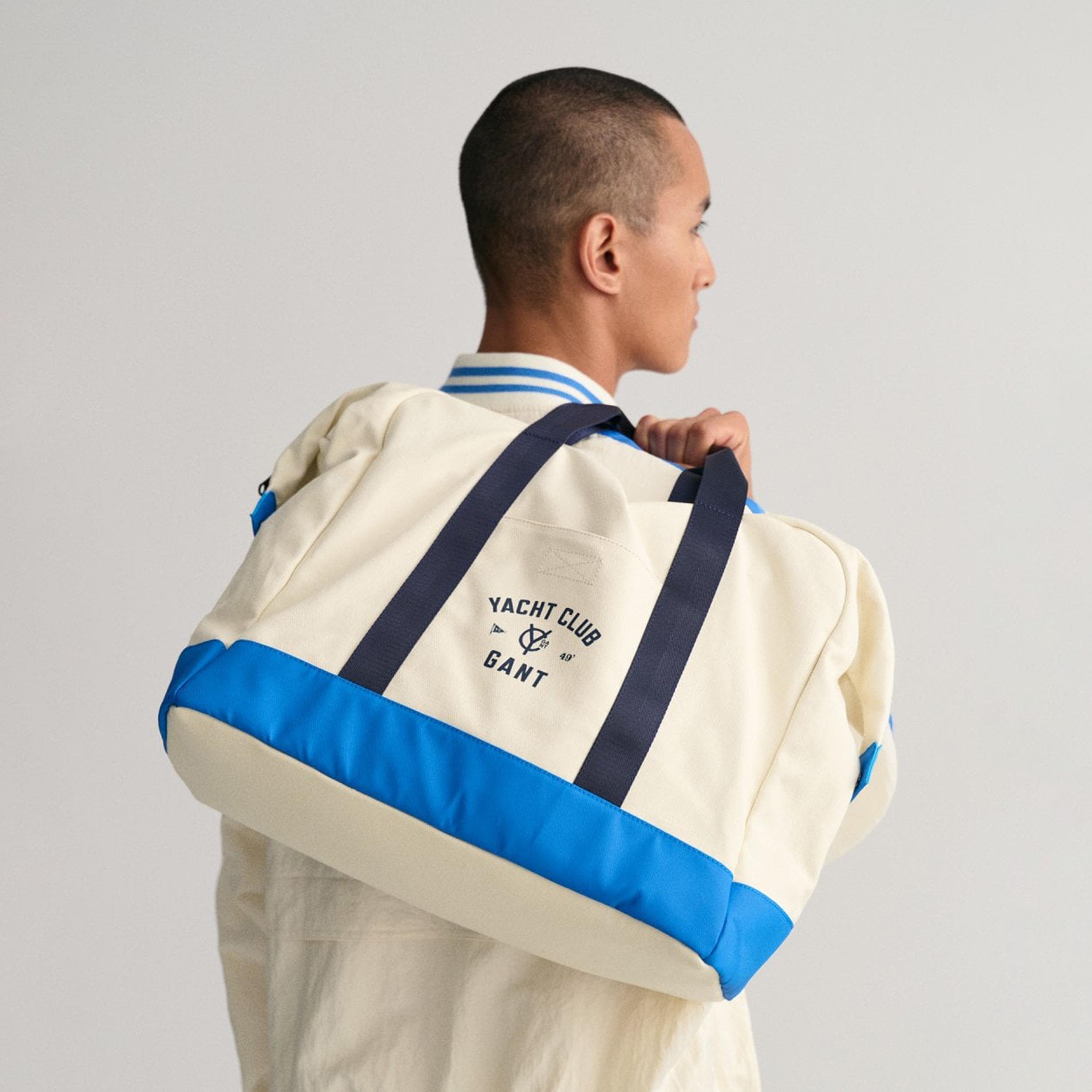 Gant Yacht Club Color Block Top Handle Duffel Bag with Zipper Closure-men-bags-image-3