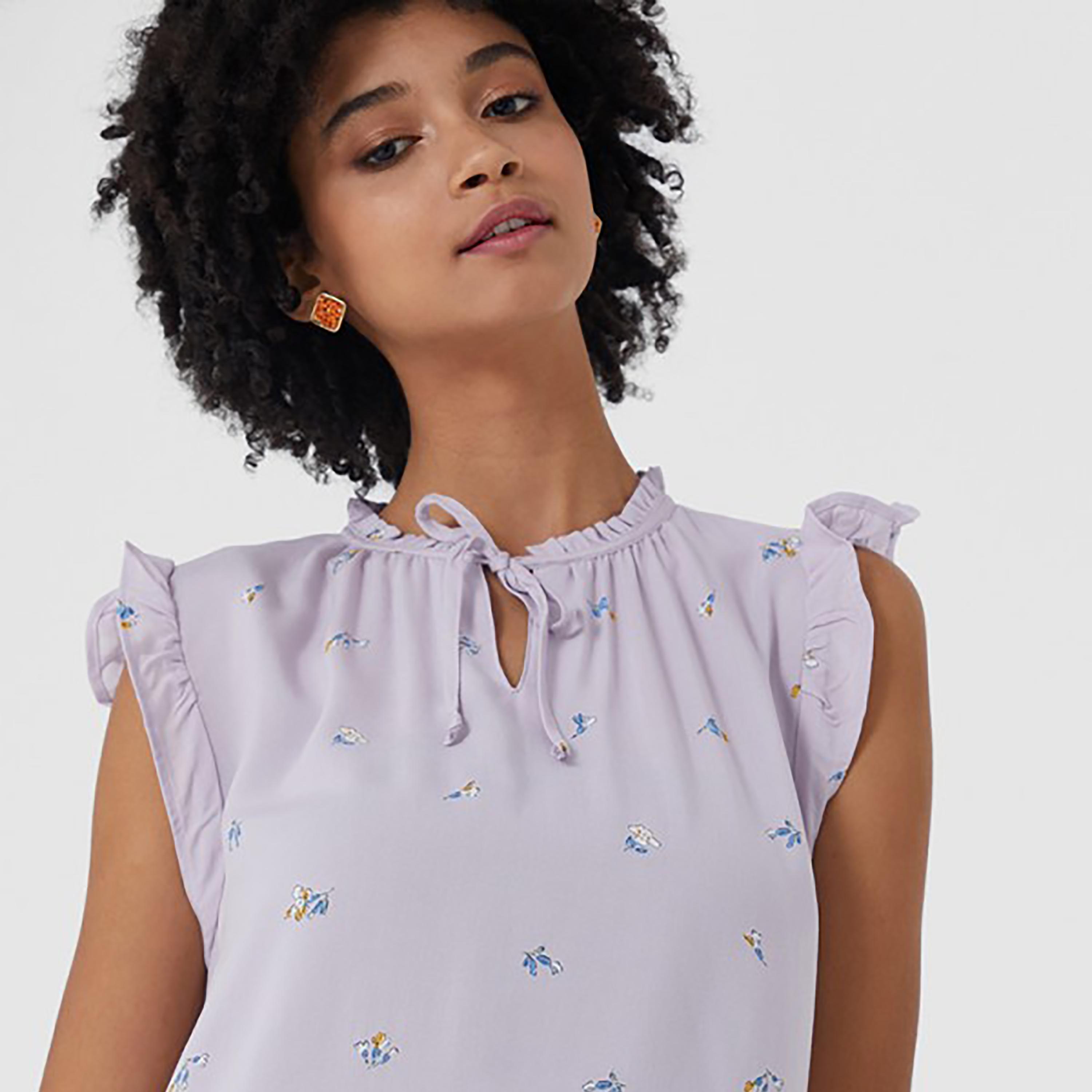 Levi's Floral Ruffle Neck Ruffled Sleeves Top-women-clothing-shirtsandblouses-blouses-image-3