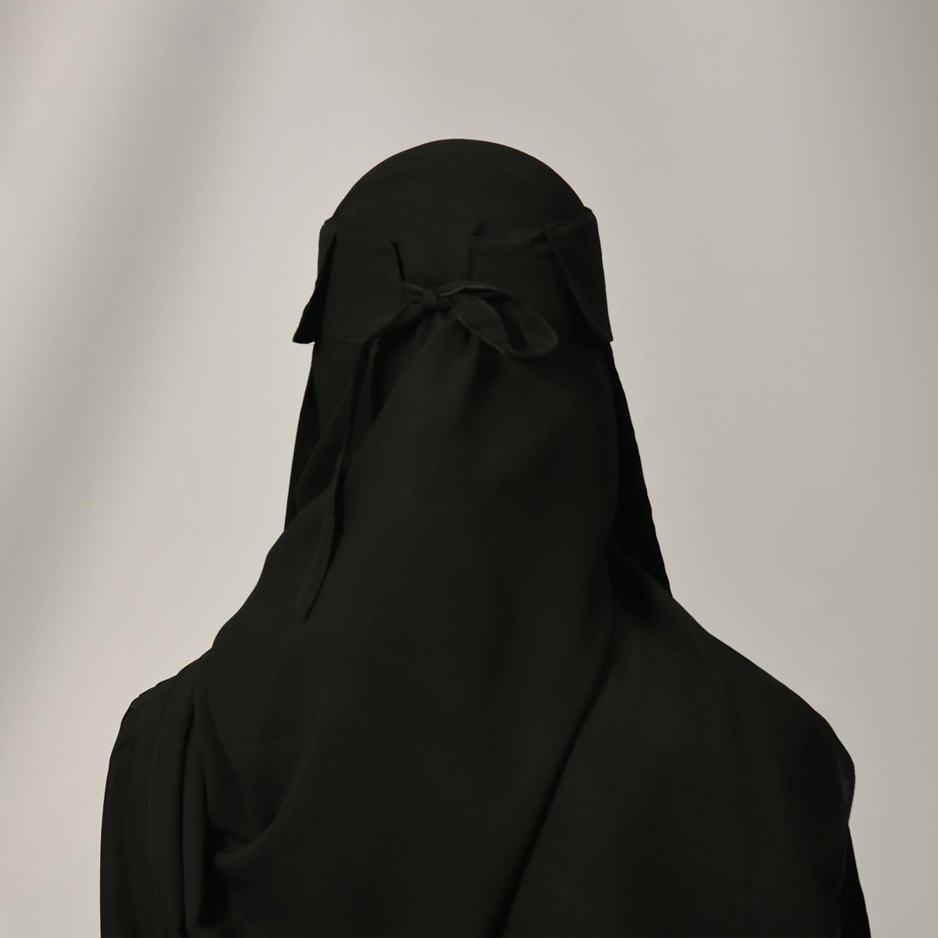 Lamha Plain Back Tie-Up Closure Niqab-women-arabicclothing-headscarf-hijab-image-4