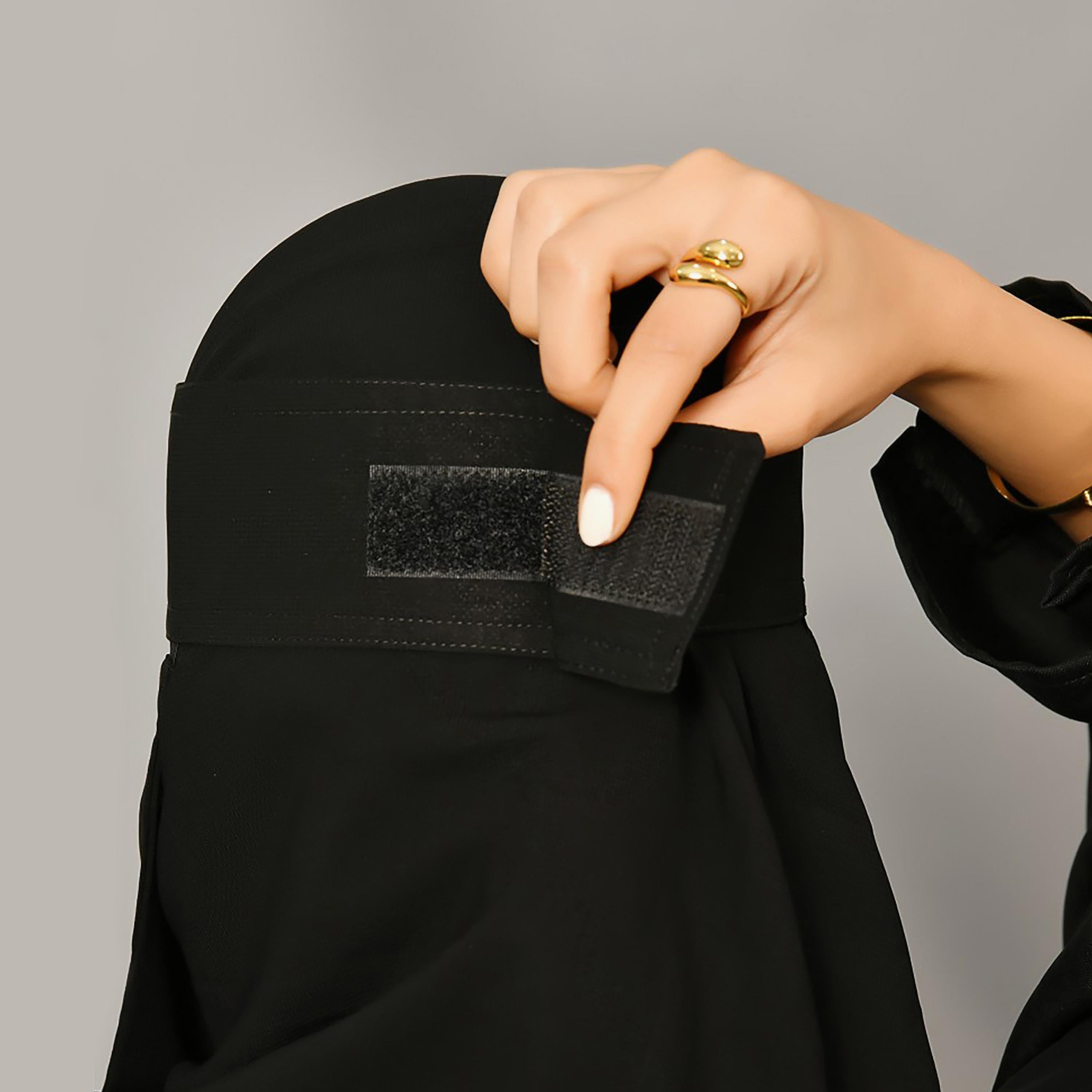 Lamha Plain Velcro Closure Niqab-women-arabicclothing-headscarf-hijab-image-3