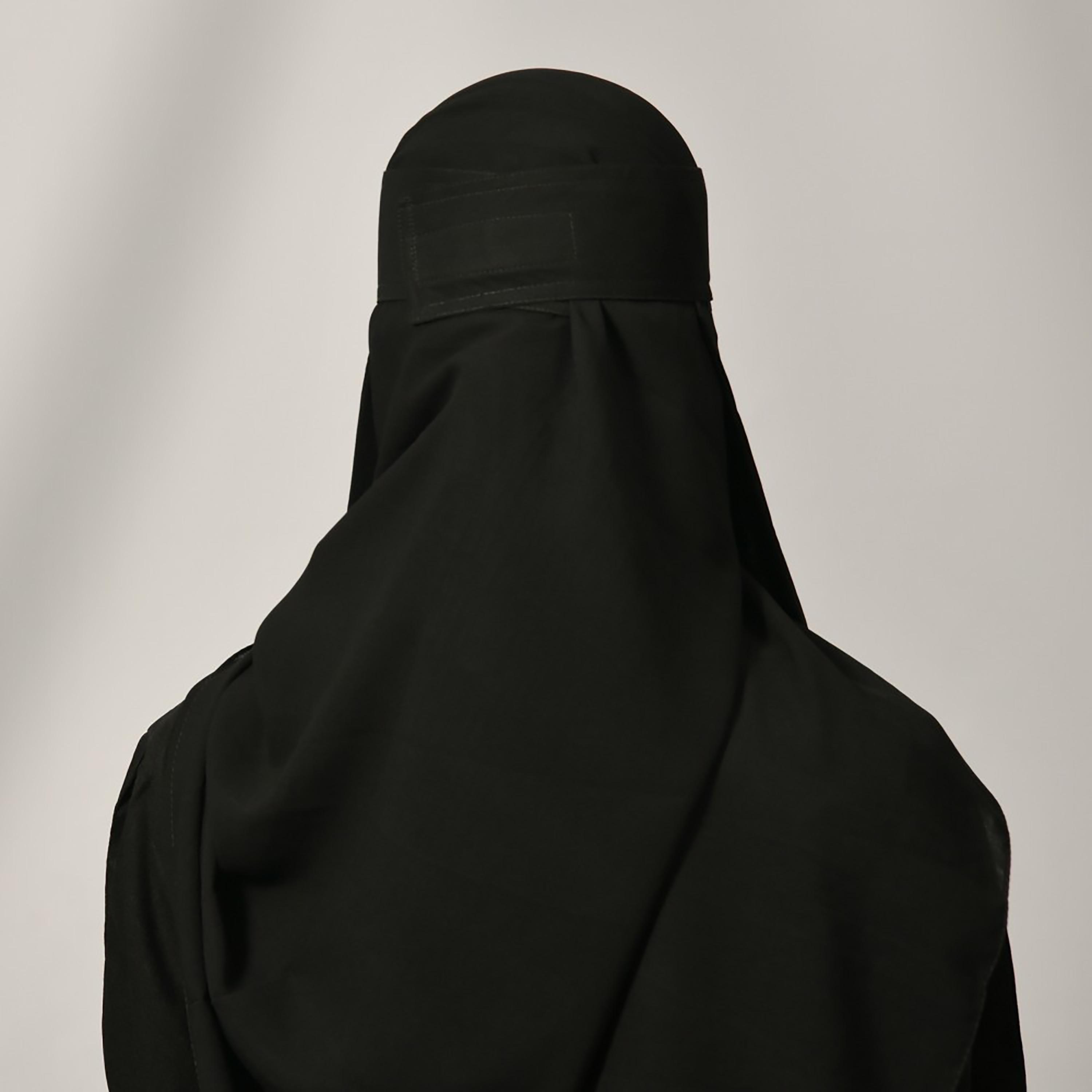 Lamha Plain Velcro Closure Niqab-women-arabicclothing-headscarf-hijab-image-4