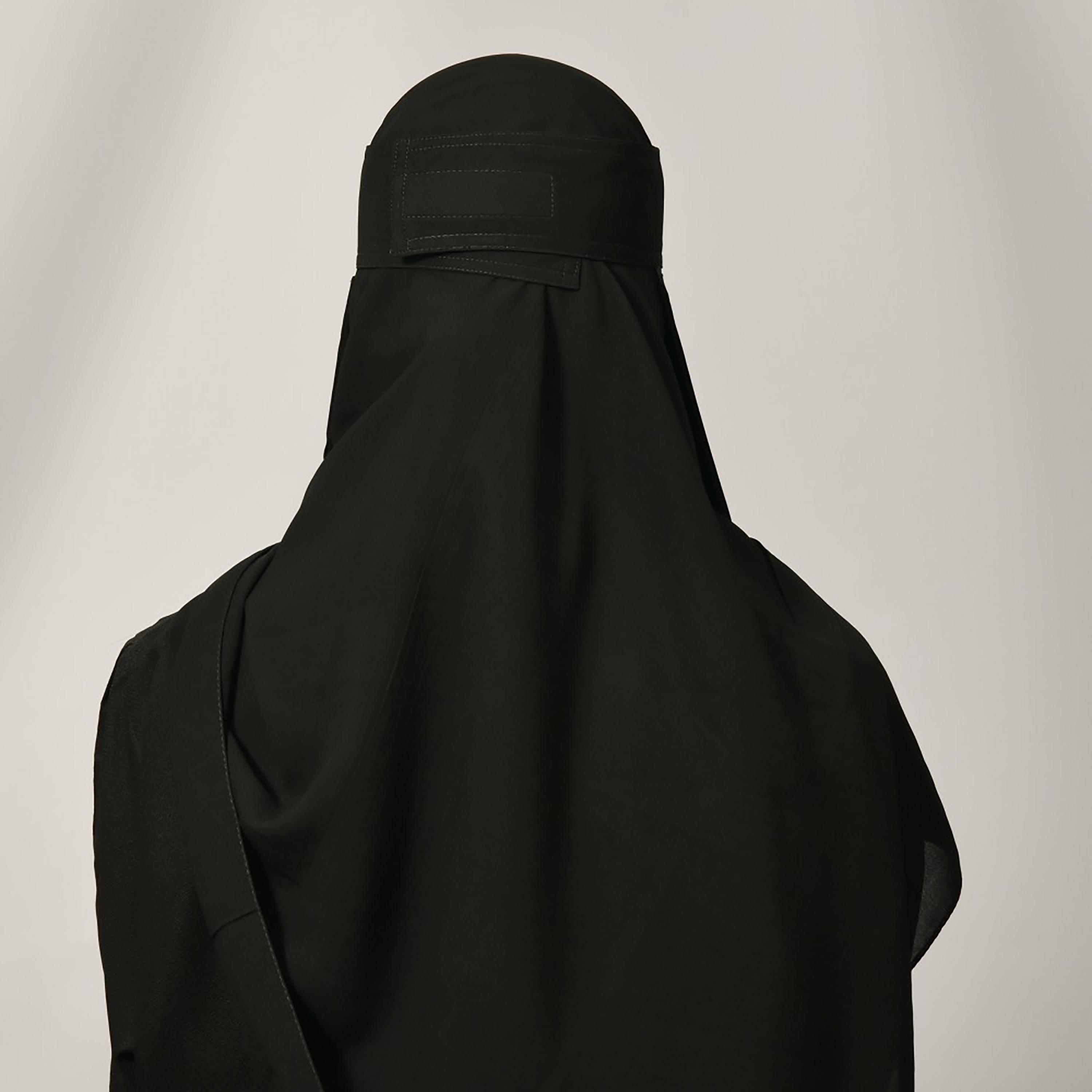 Lamha Plain Velcro Closure Niqab-women-arabicclothing-headscarf-hijab-image-4
