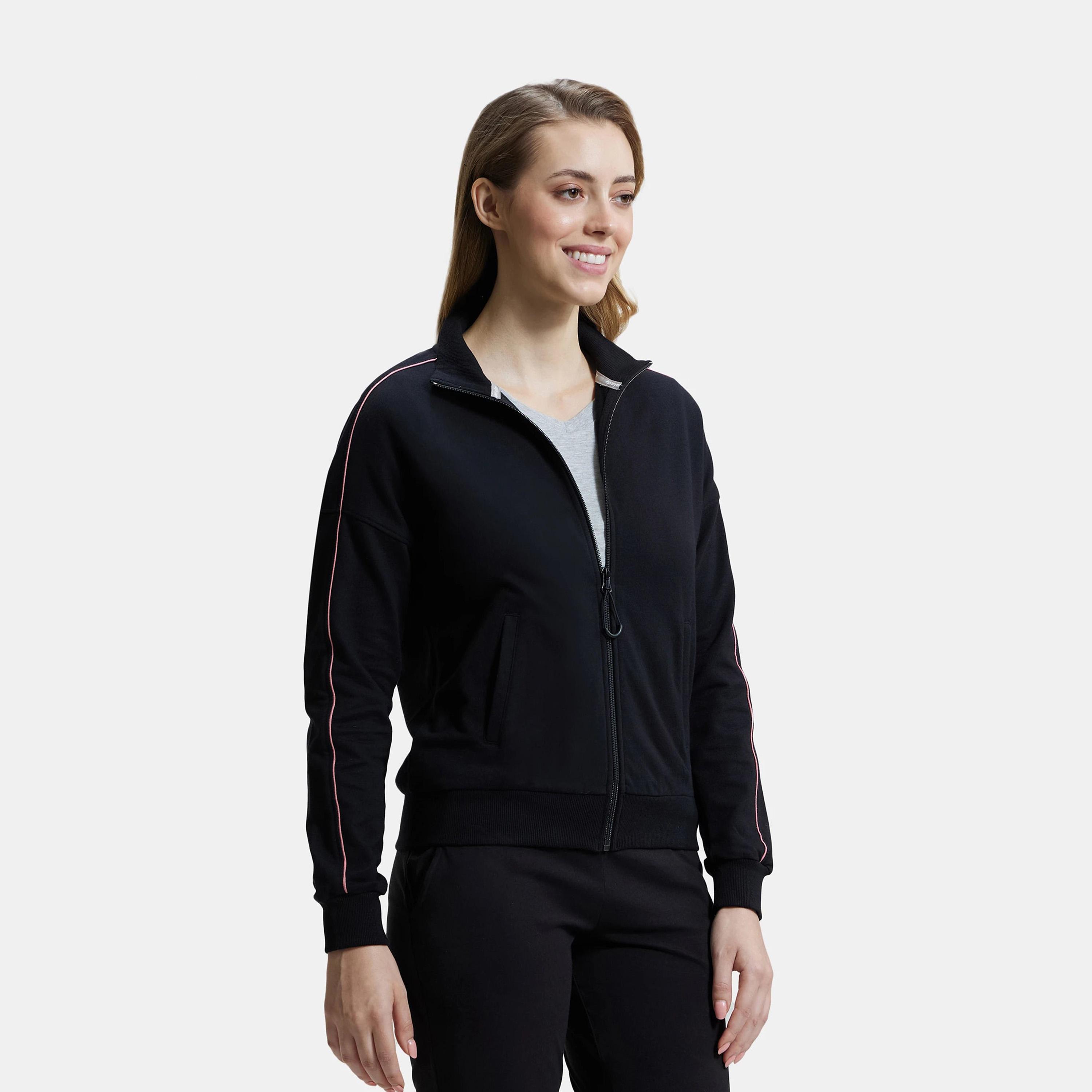 سويت شيرت بسحاب حريمي من جوكى-women-clothing-sportswearandactivewear-coatsandjackets-jackets-image-2