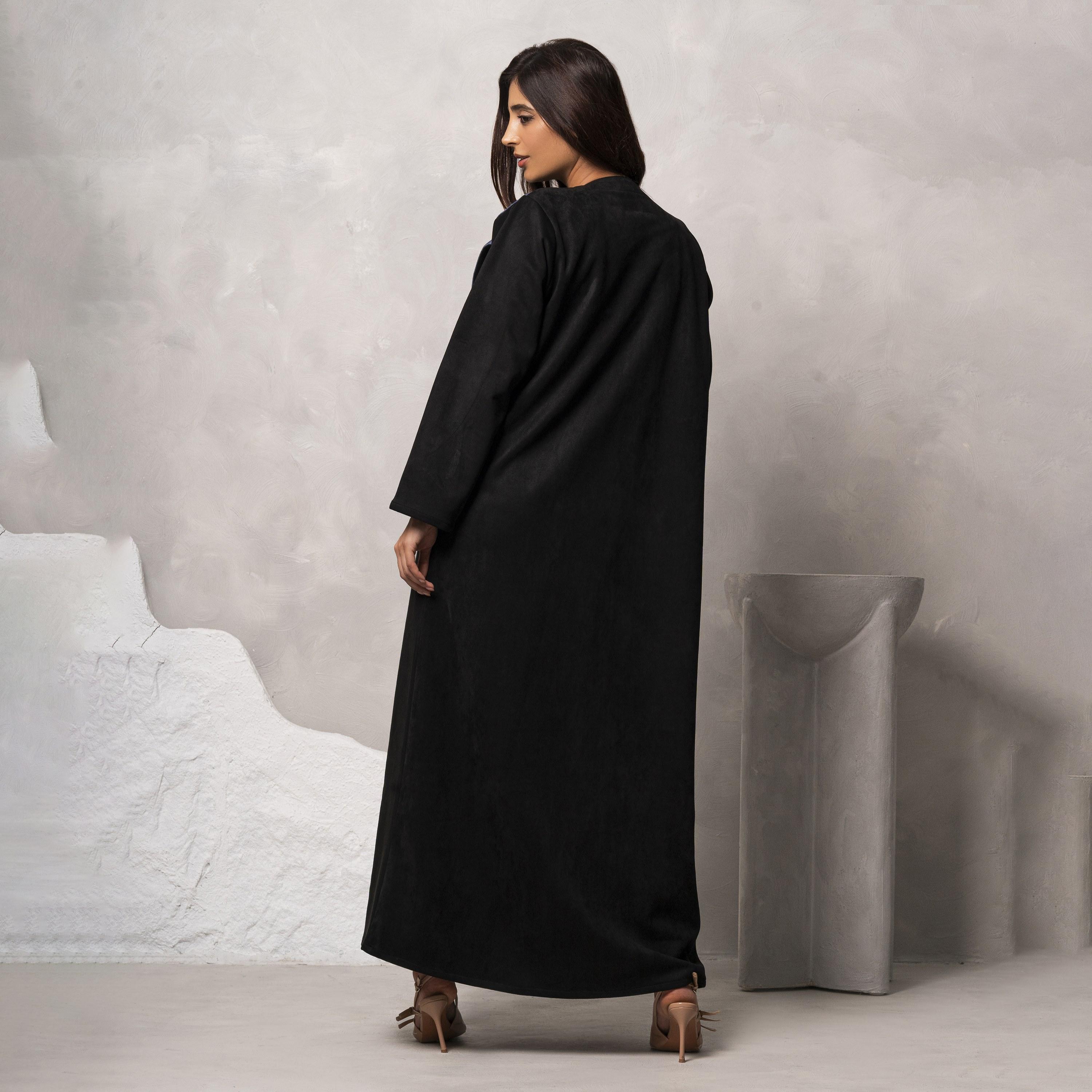 عباية شاموا نسائية مصنوعة يدويًا من جلد سويدي متعدد الألوان من مويستريت-women-arabicclothing-abayas-image-4