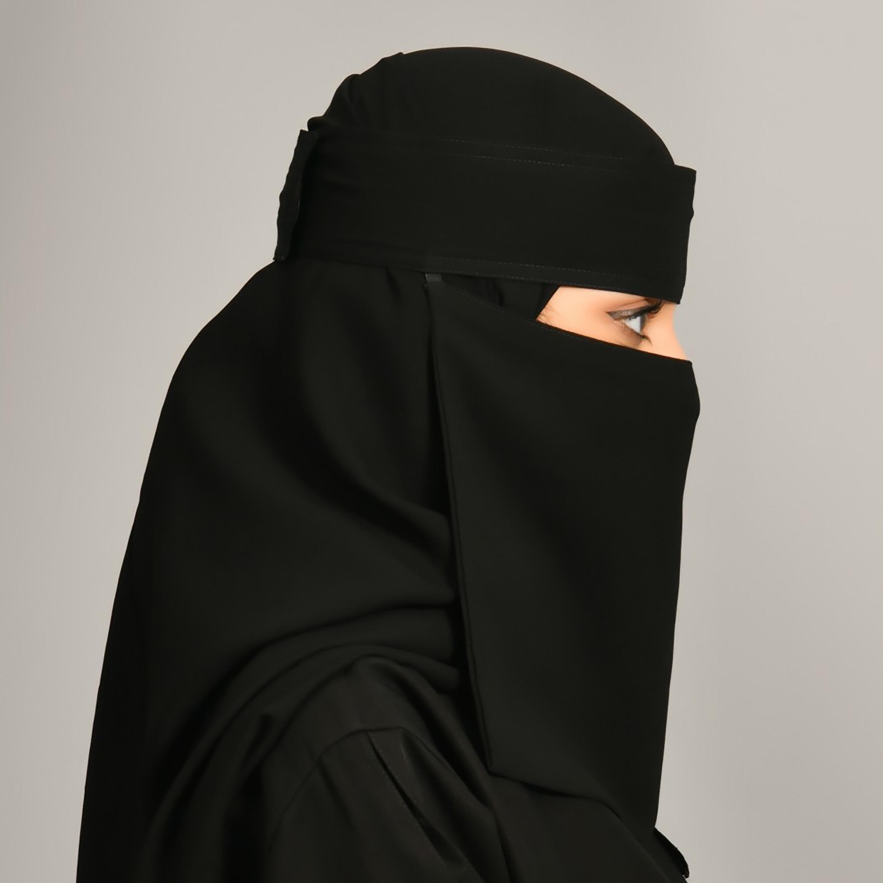 Lamha Plain Velcro Closure Niqab-women-arabicclothing-headscarf-hijab-image-3