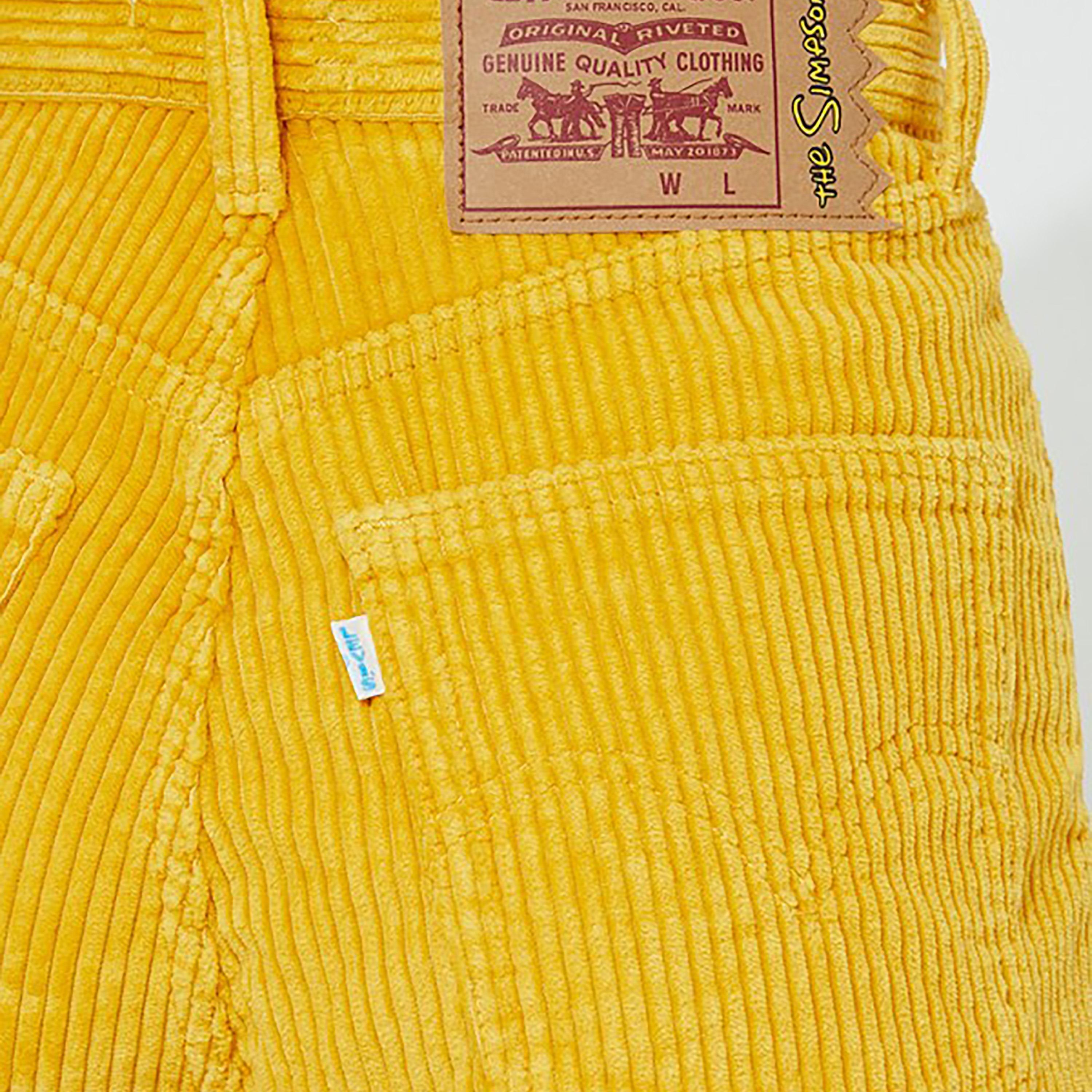 Levi's Yellow Slim Fit Mid-Rise Corduroy Jeans-women-clothing-bottoms-jeans-image-3