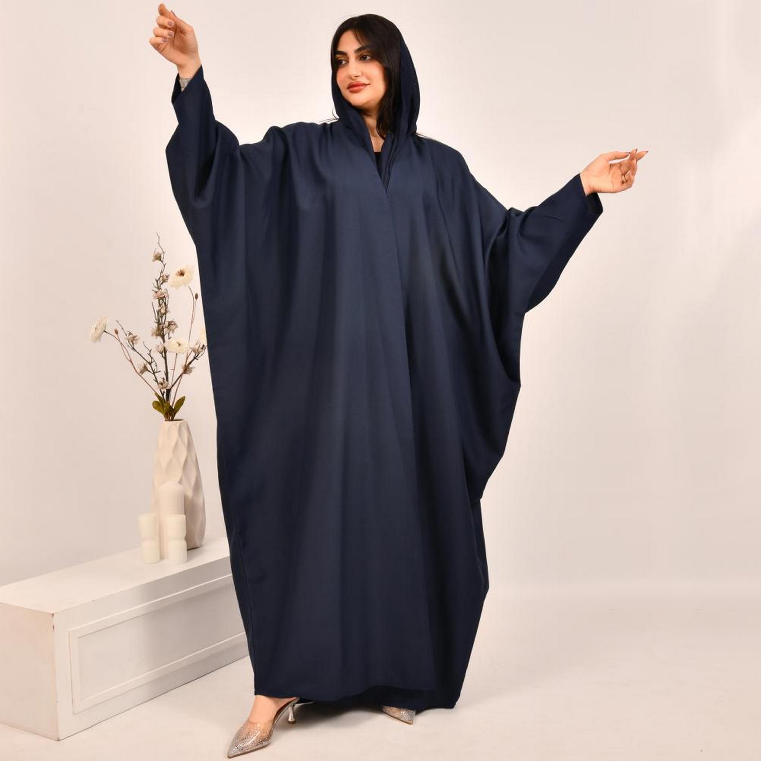 عباية بيشت من الكريب الأزرق الداكن مع حجاب من بيوند عباية-women-arabicclothing-prayerclothing-image-1