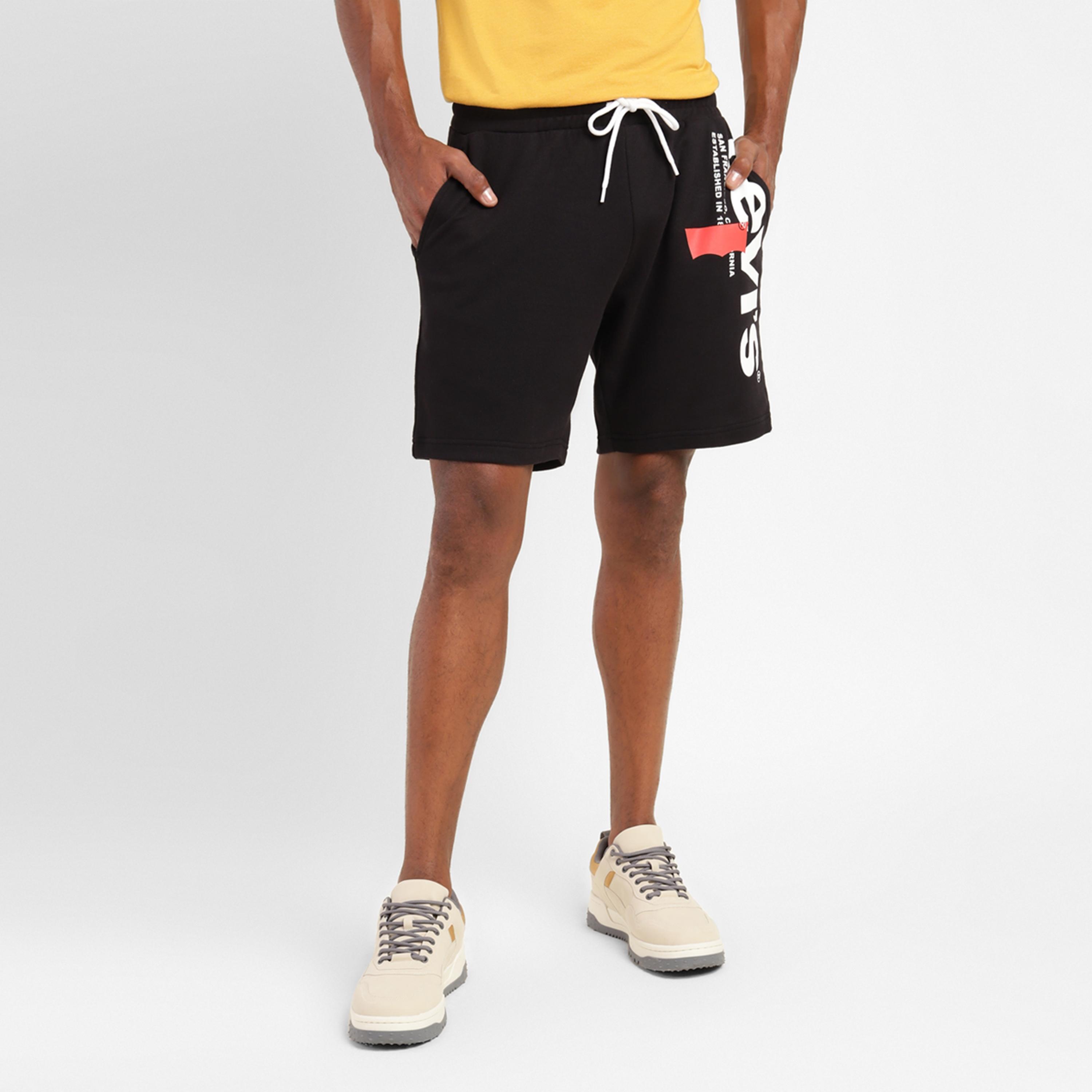 Levi's Printed Mid-Rise Drawstring Shorts-men-clothing-bottoms-shorts-image-1