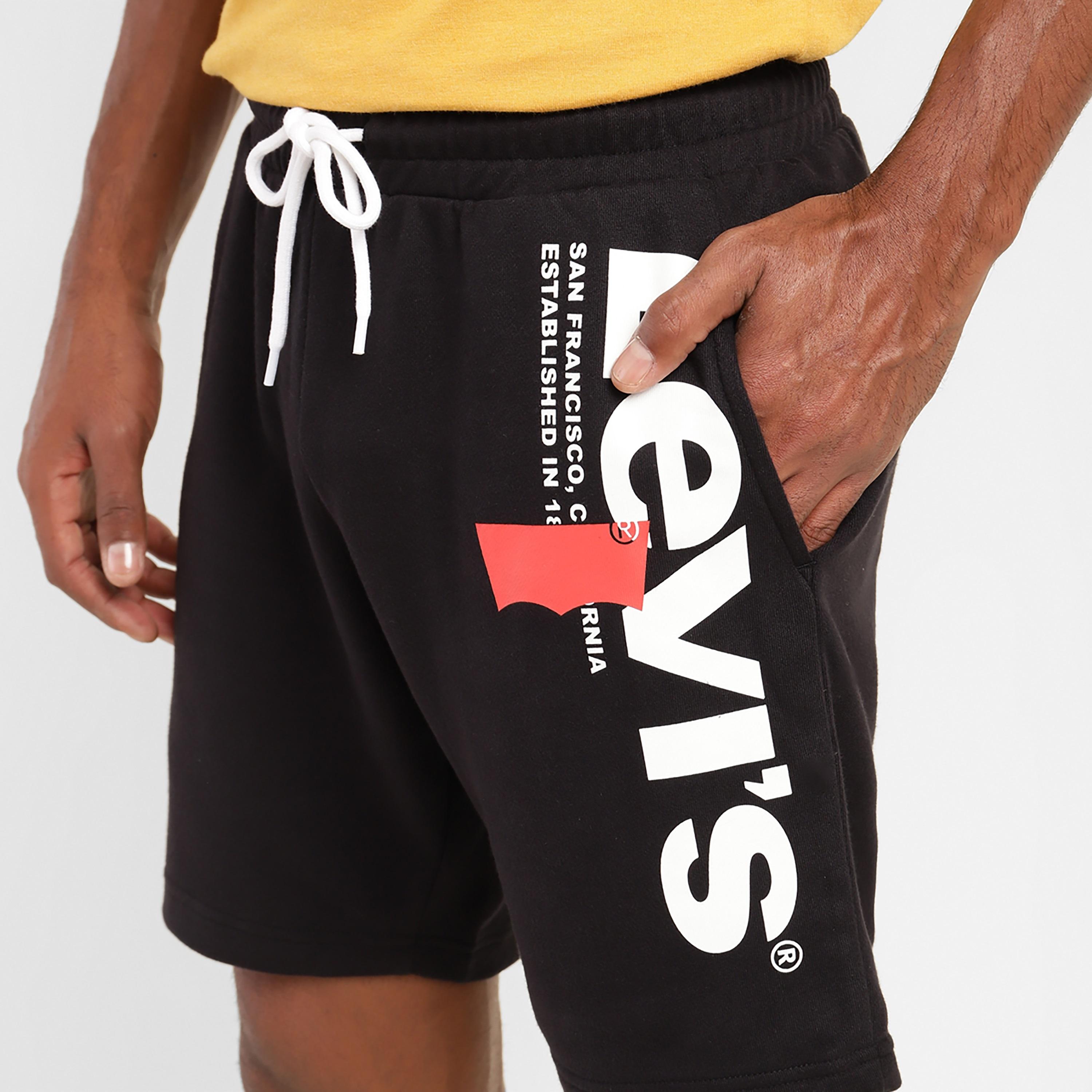Levi's Printed Mid-Rise Drawstring Shorts-men-clothing-bottoms-shorts-image-3