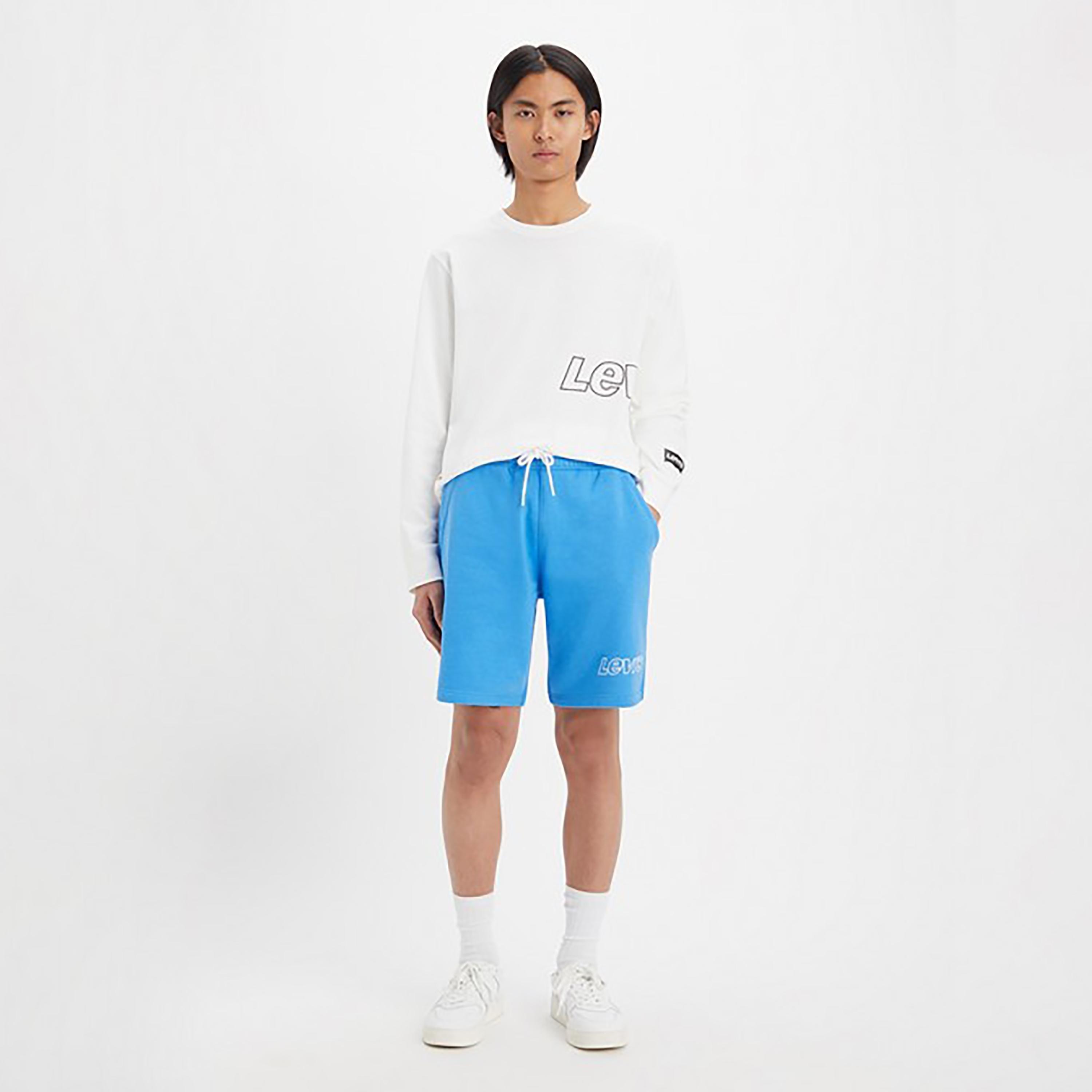 Levi's Logo Mid-Rise Drawstring Shorts-men-clothing-bottoms-shorts-image-2