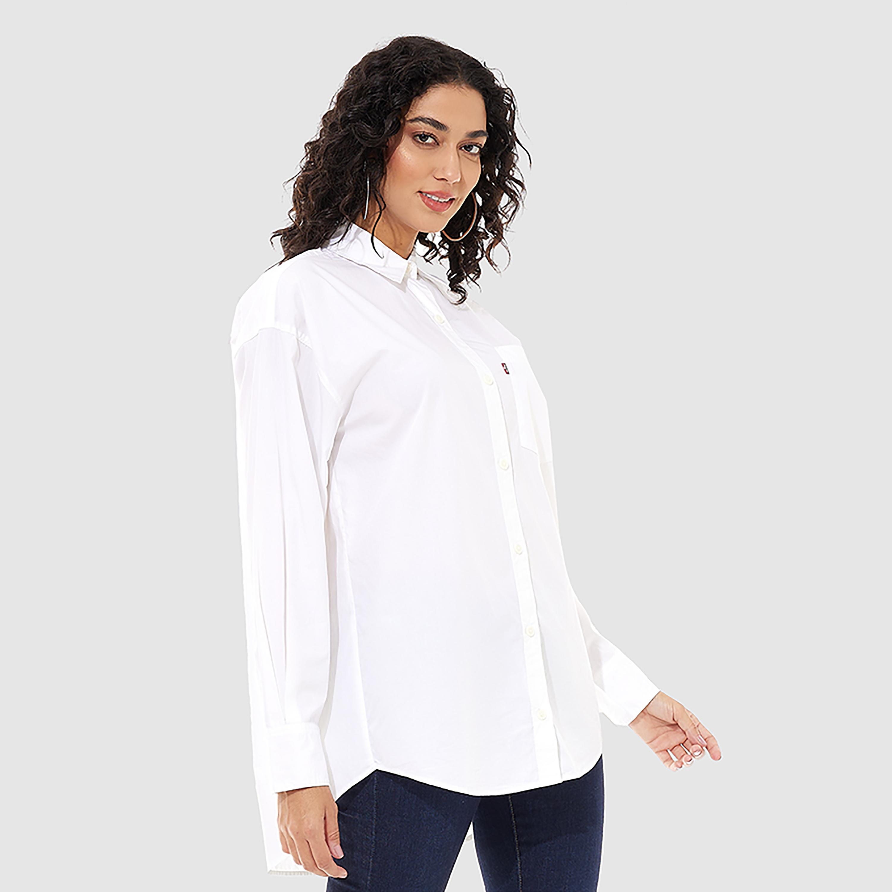 Levi's Plain Collared Long Sleeves Casual Shirt-women-clothing-shirtsandblouses-shirts-image-2