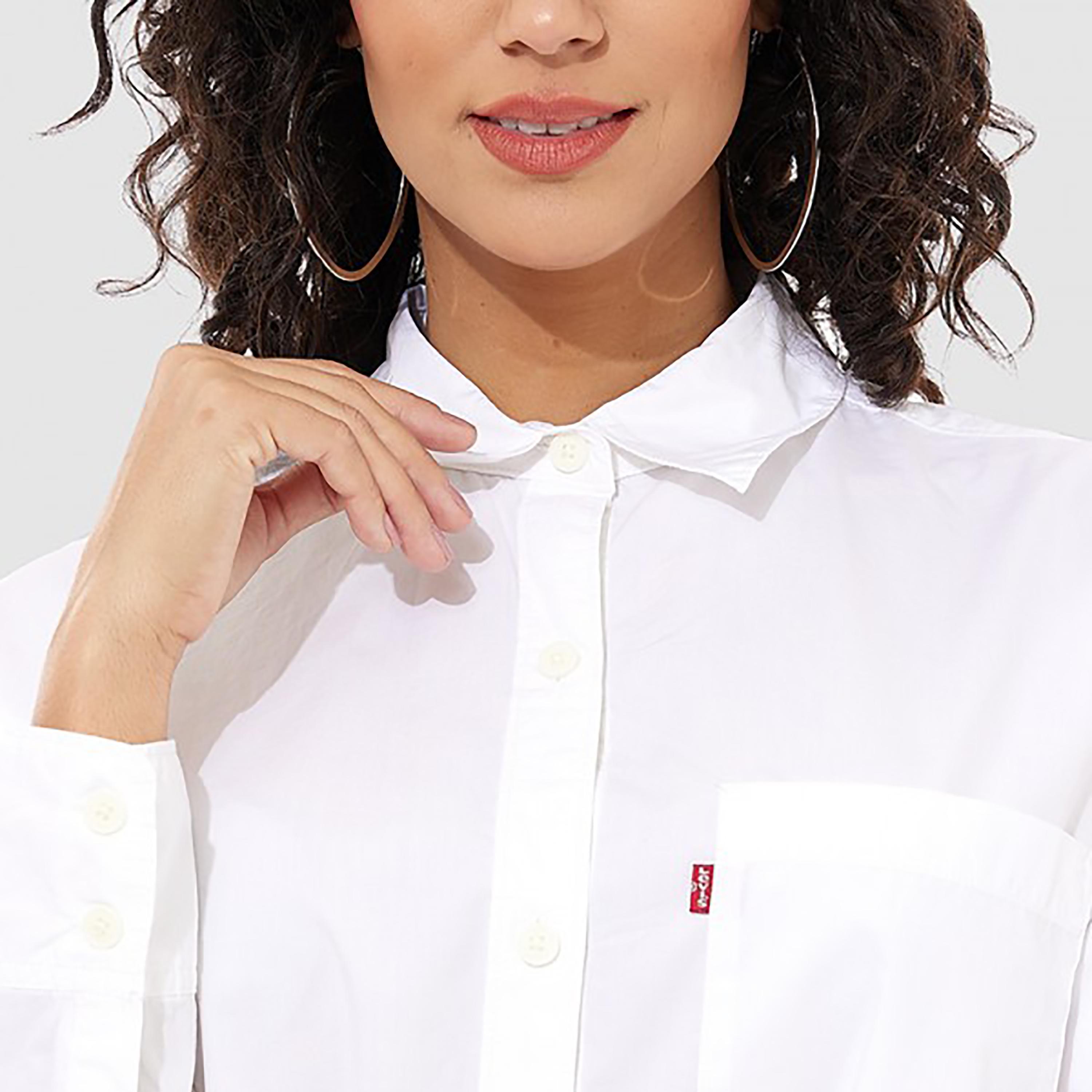 Levi's Plain Collared Long Sleeves Casual Shirt-women-clothing-shirtsandblouses-shirts-image-3