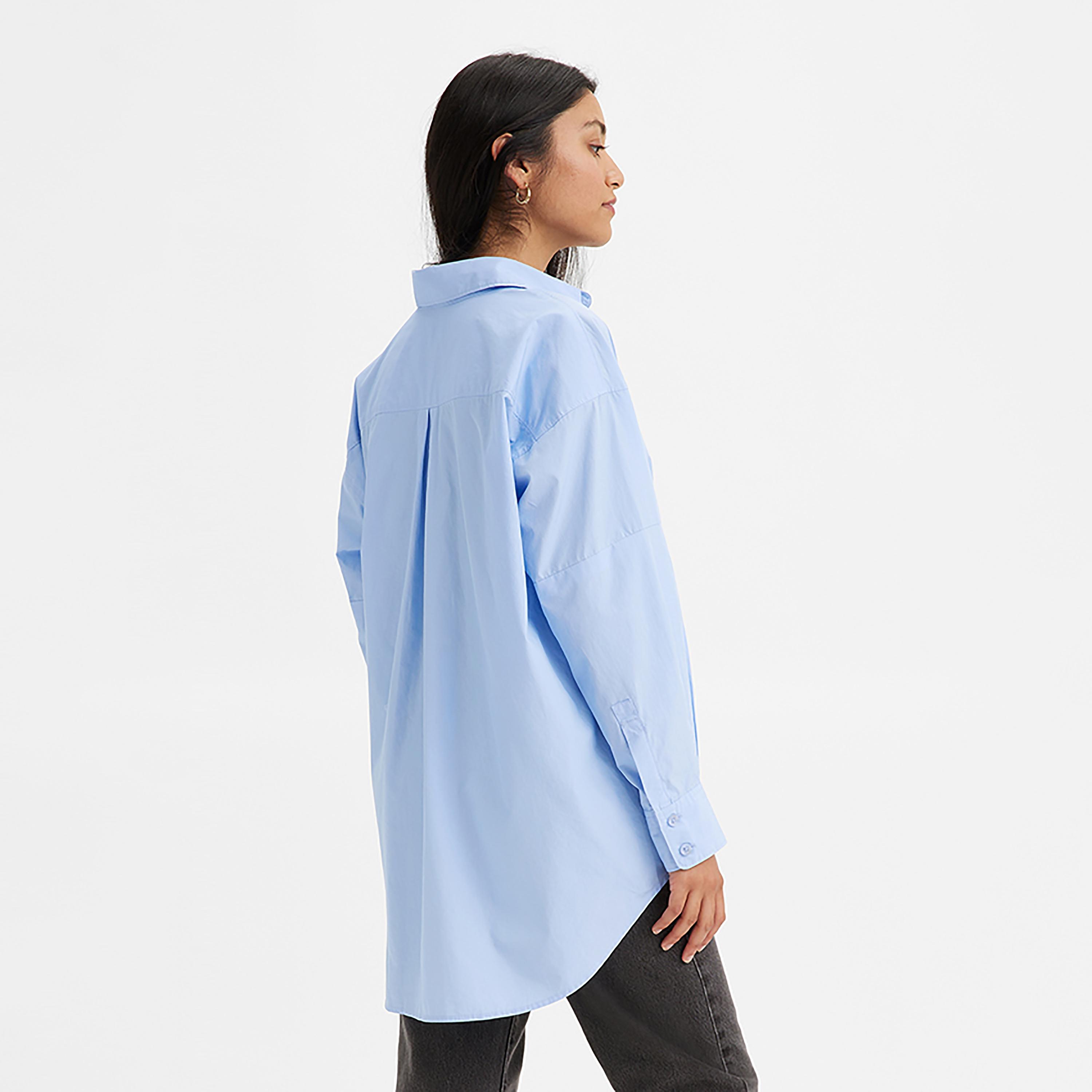 قميص كاجوال بأكمام طويلة ذو ياقة سادة من ليفايز-women-clothing-shirtsandblouses-shirts-image-2