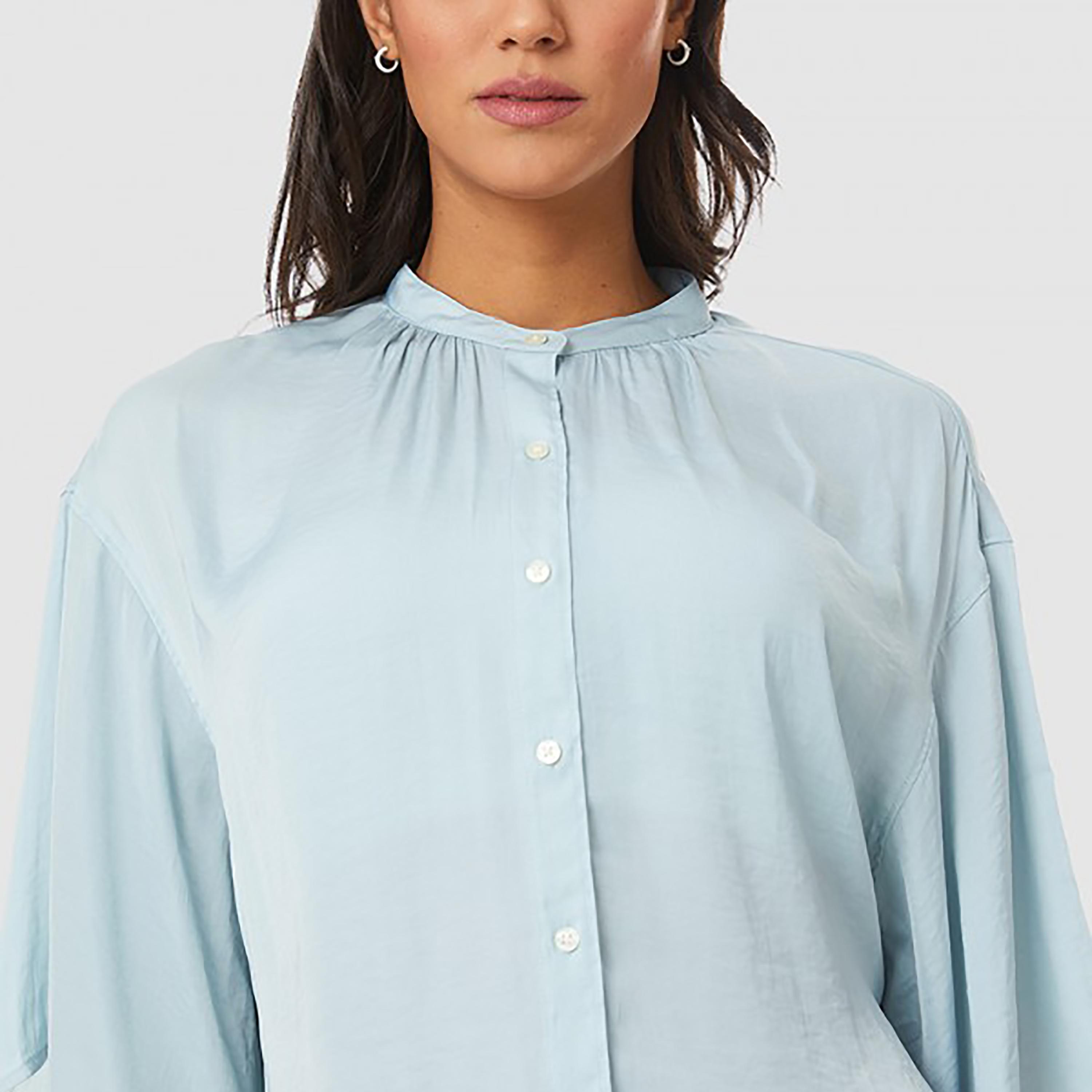 Levi's Plain Mandarin Neck Three-Quarter Sleeves Blouse-women-clothing-shirtsandblouses-blouses-image-3