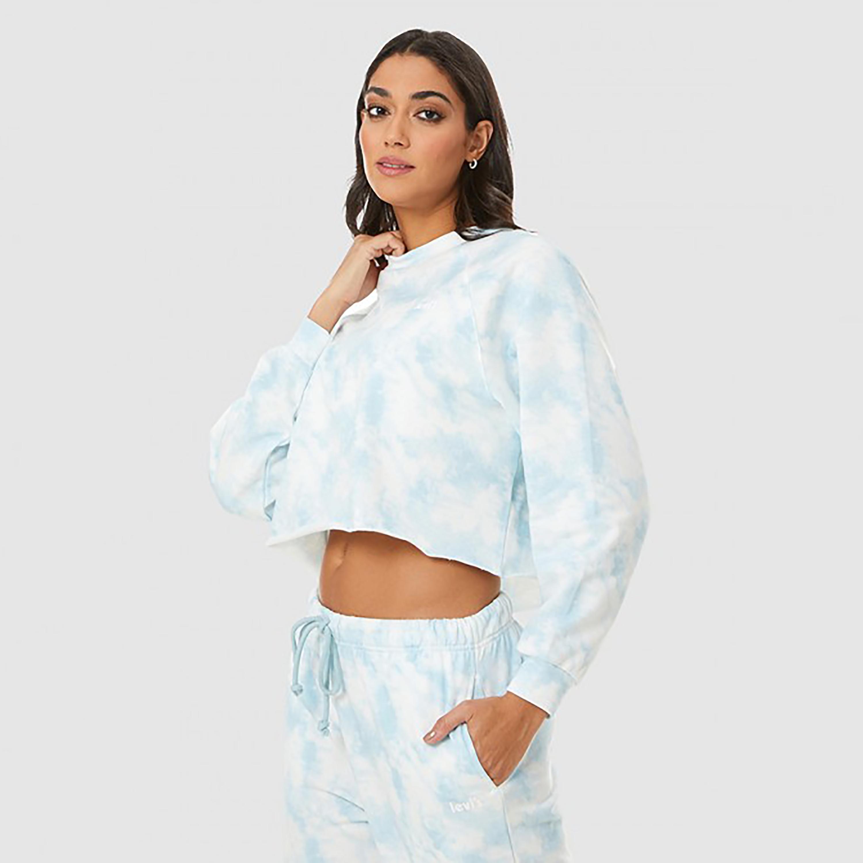 سويت شيرت كروب من ليفايز بأكمام طويلة وياقة مستديرة ذات تاي آند داي-women-clothing-hoodiesandsweatshirts-hoodies-image-2