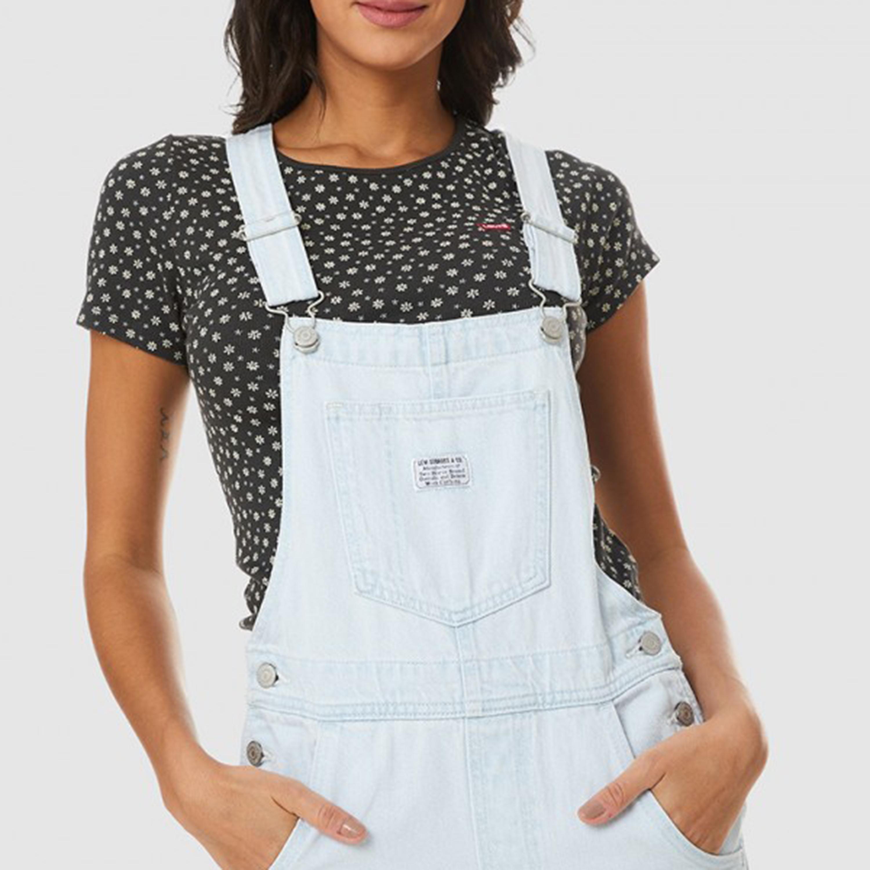 Levi's Plain Shoulder Straps Dungaree-women-clothing-dresses-image-3