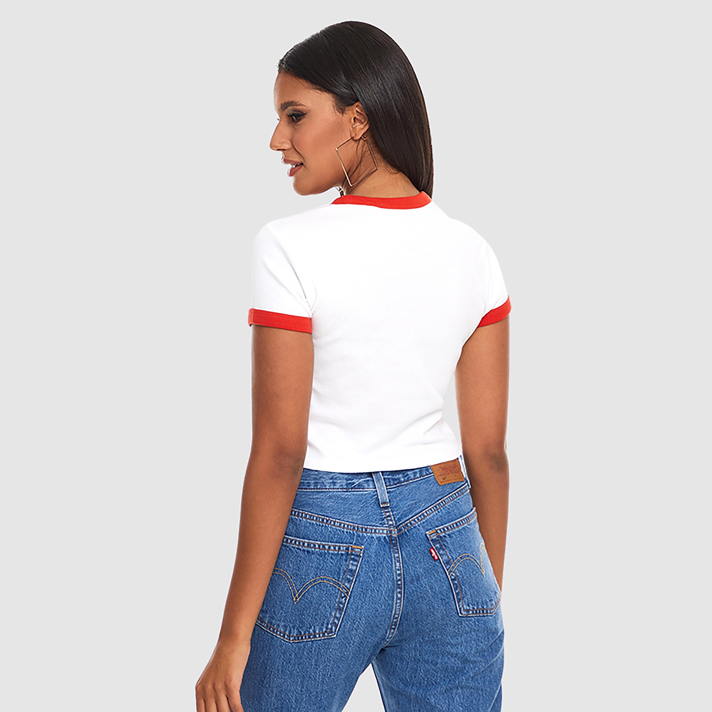 Levi's Logo Crew Neck Short Sleeves Crop T-Shirt-women-clothing-tshirts-image-4