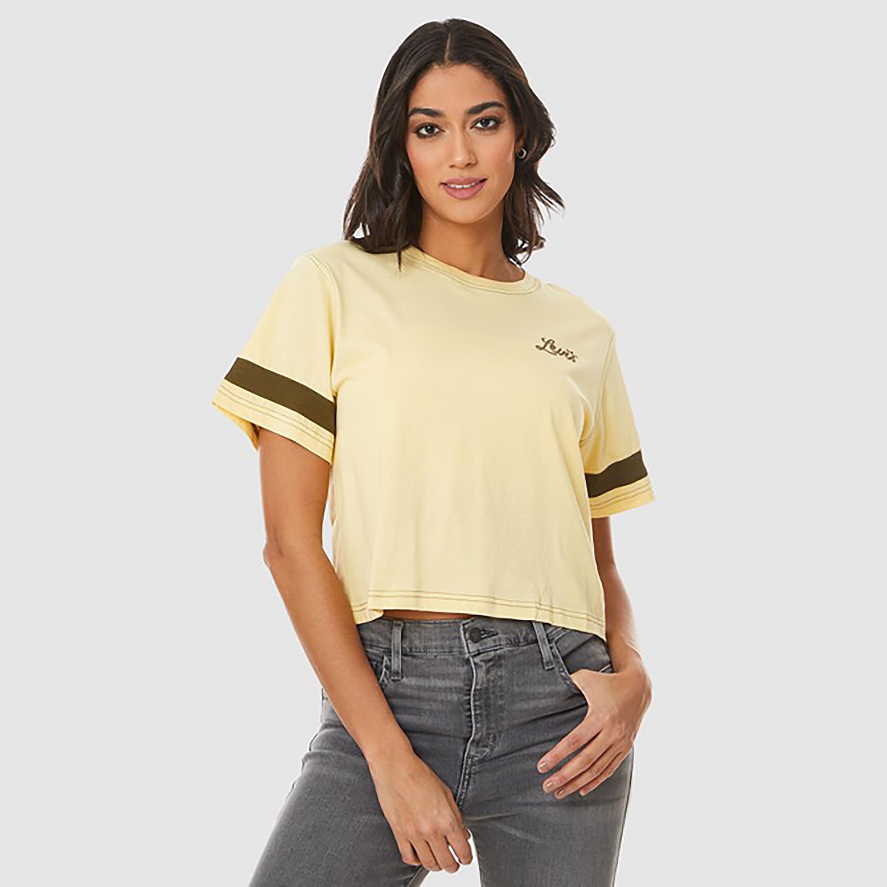 Levi's Logo Crew Neck Short Sleeves Crop T-Shirt-women-clothing-tshirts-image-1