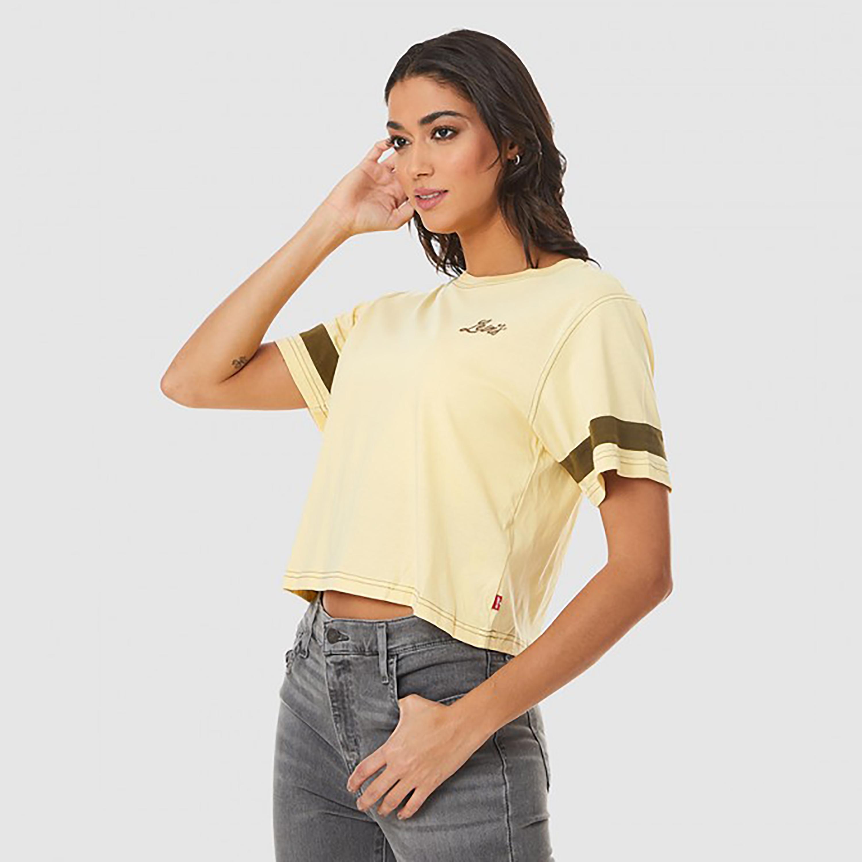 Levi's Logo Crew Neck Short Sleeves Crop T-Shirt-women-clothing-tshirts-image-2