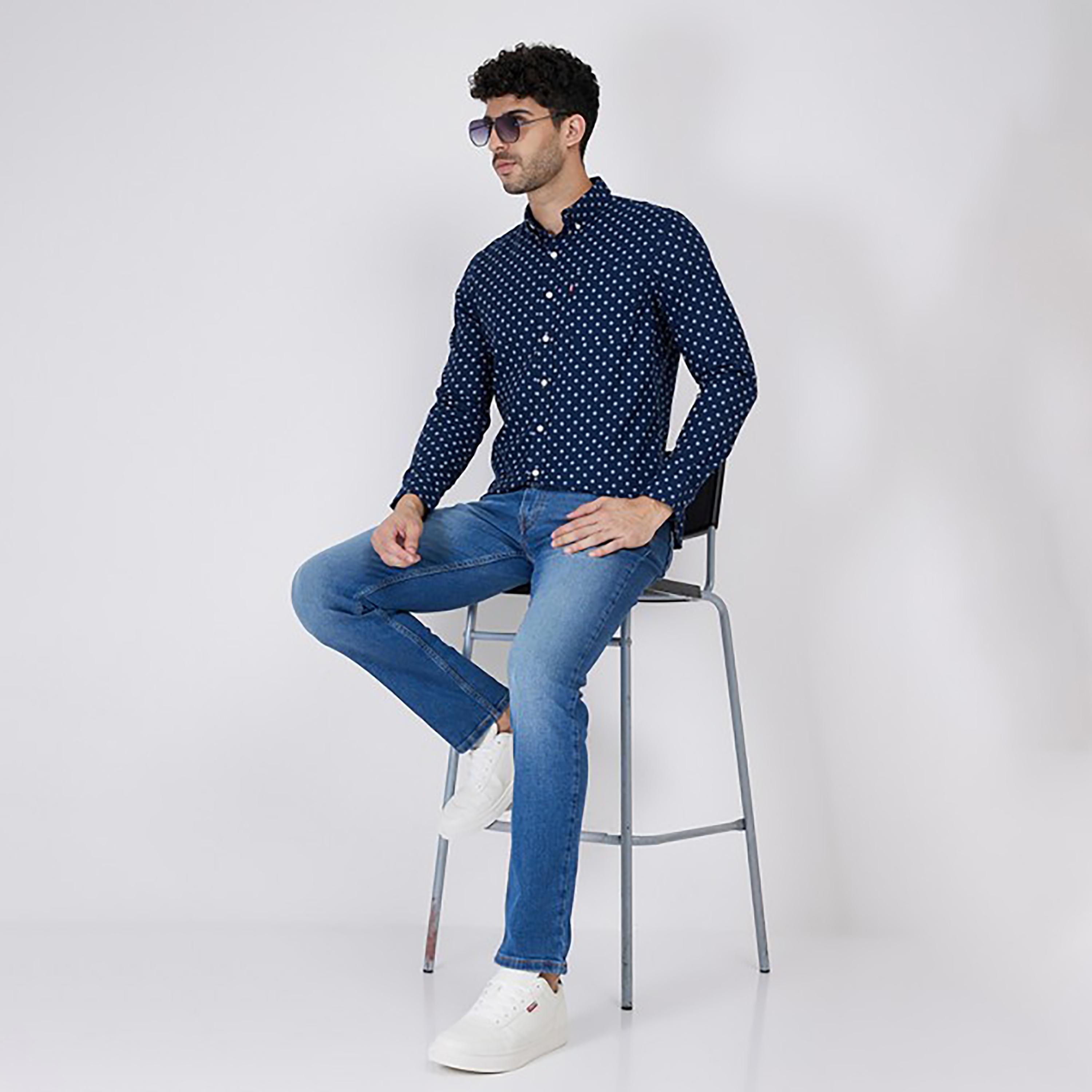 Levi's Printed Button Down Collar Long Sleeves Casual Shirt-men-clothing-shirts-image-2