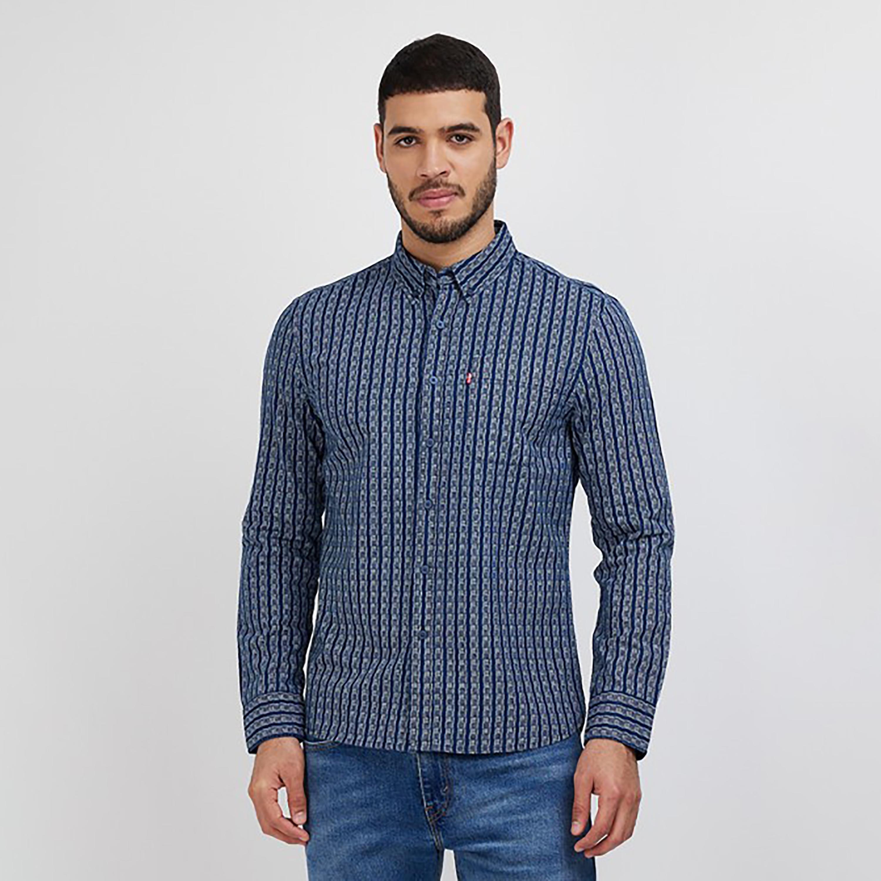 Levi's Striped Collared Long Sleeves Shirt-men-clothing-shirts-image-1