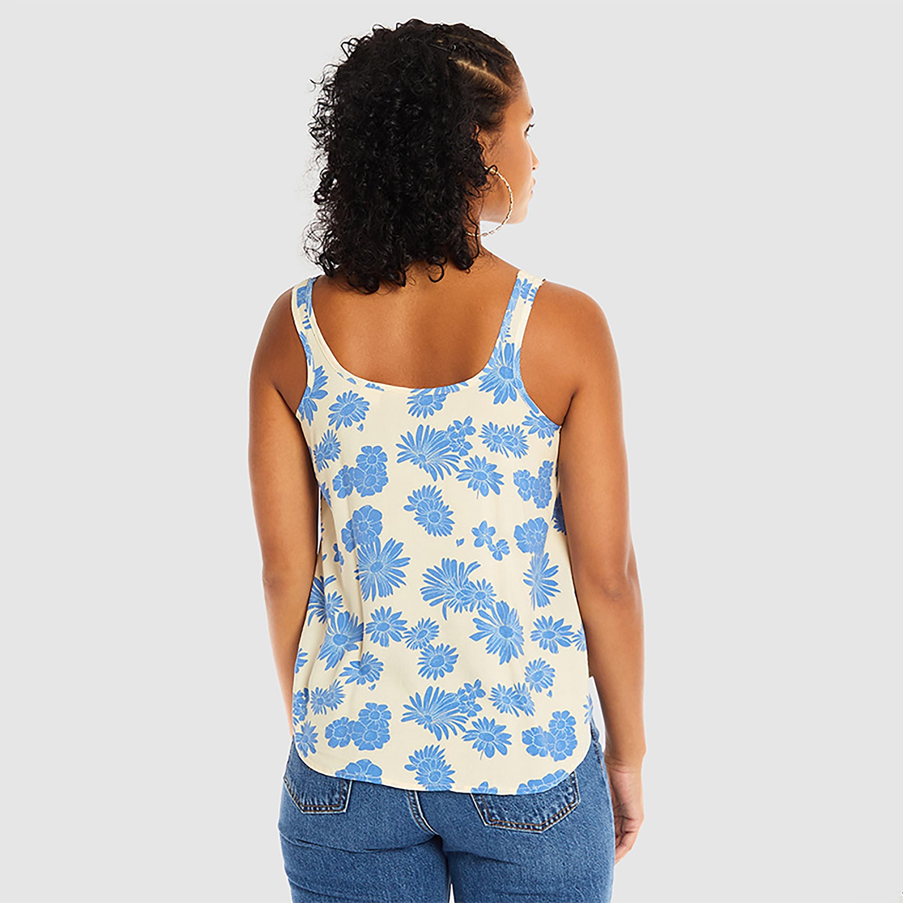 بلوزة من ليفايز برقبة دائرية وأزهار بدون أكمام-women-clothing-shirtsandblouses-blouses-image-2