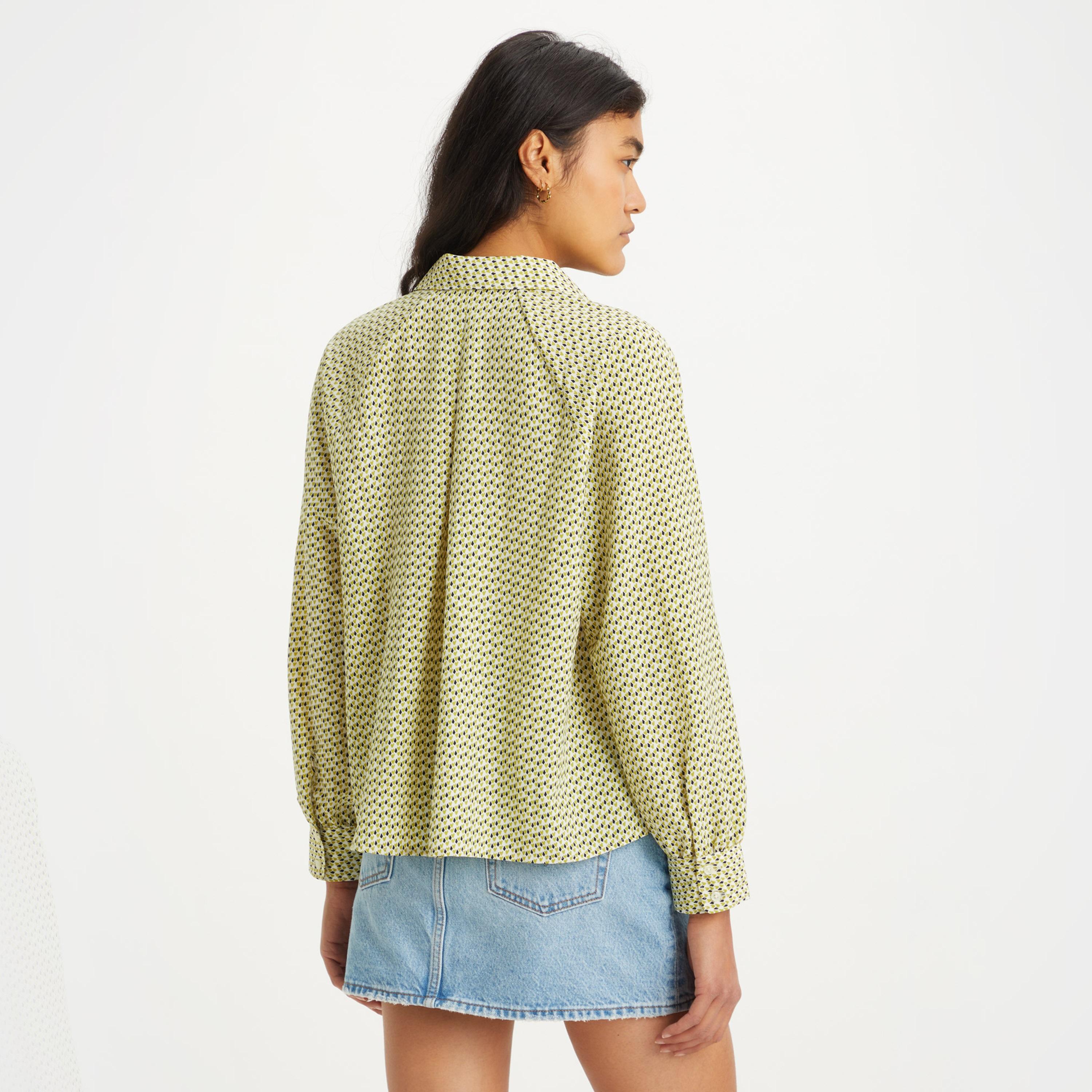 Levi's Printed Cuban Collar Long Sleeves Top with Patch Pocket-women-clothing-shirtsandblouses-blouses-image-3