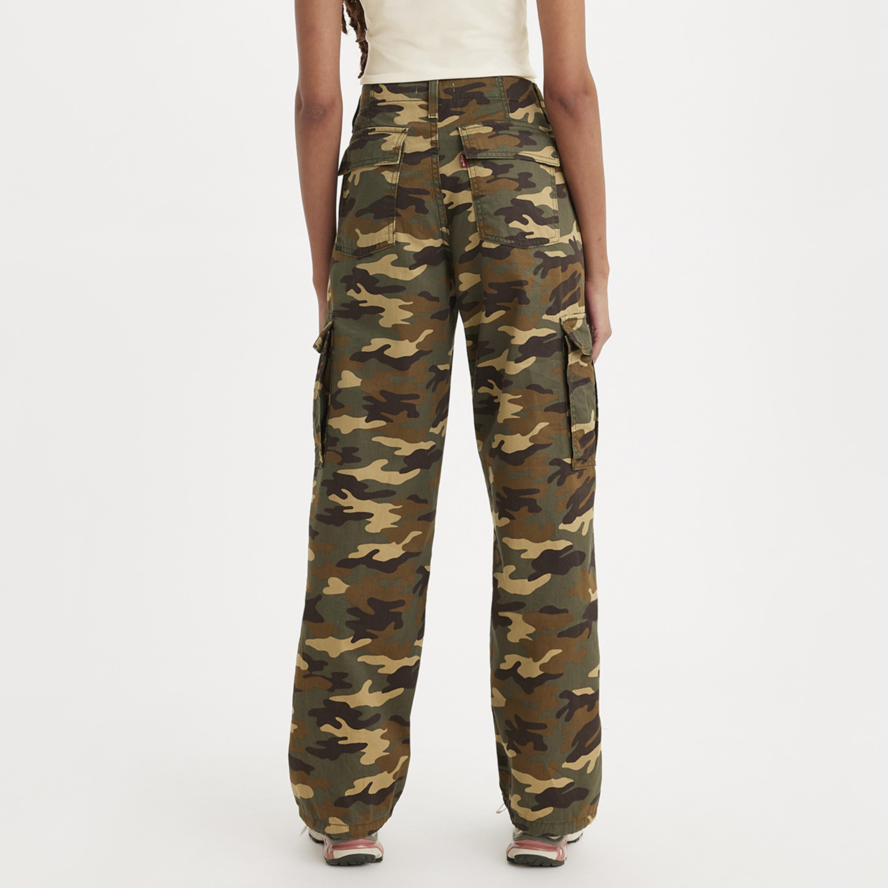 Levi's Camouflage Mid-Rise Cargo with Button Closure-women-clothing-bottoms-trousers-image-3