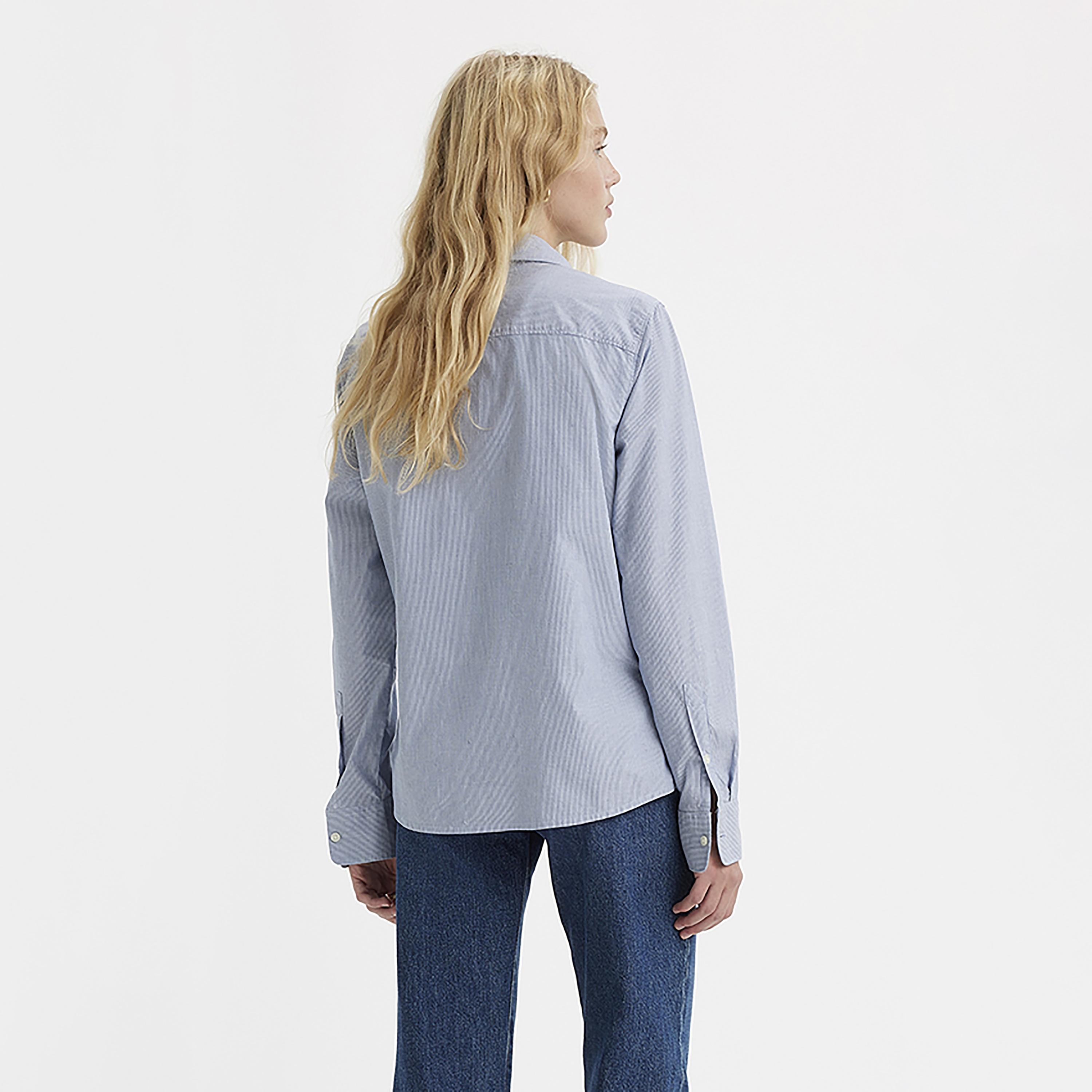 Levi's Striped Collared Long Sleeves Casual Shirt-women-clothing-shirtsandblouses-shirts-image-2