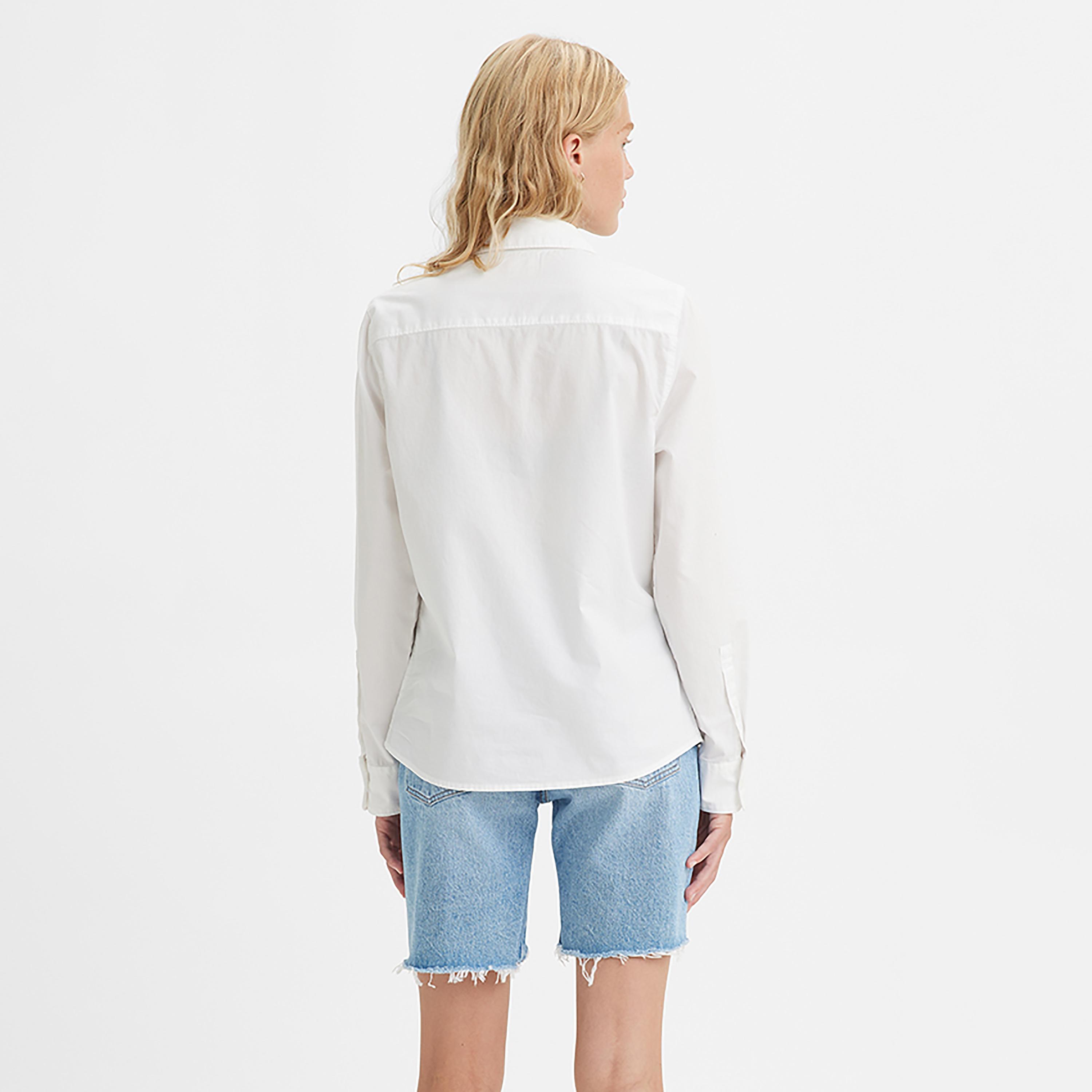 Levi's Plain Collared Long Sleeves Casual Shirt-women-clothing-shirtsandblouses-shirts-image-2