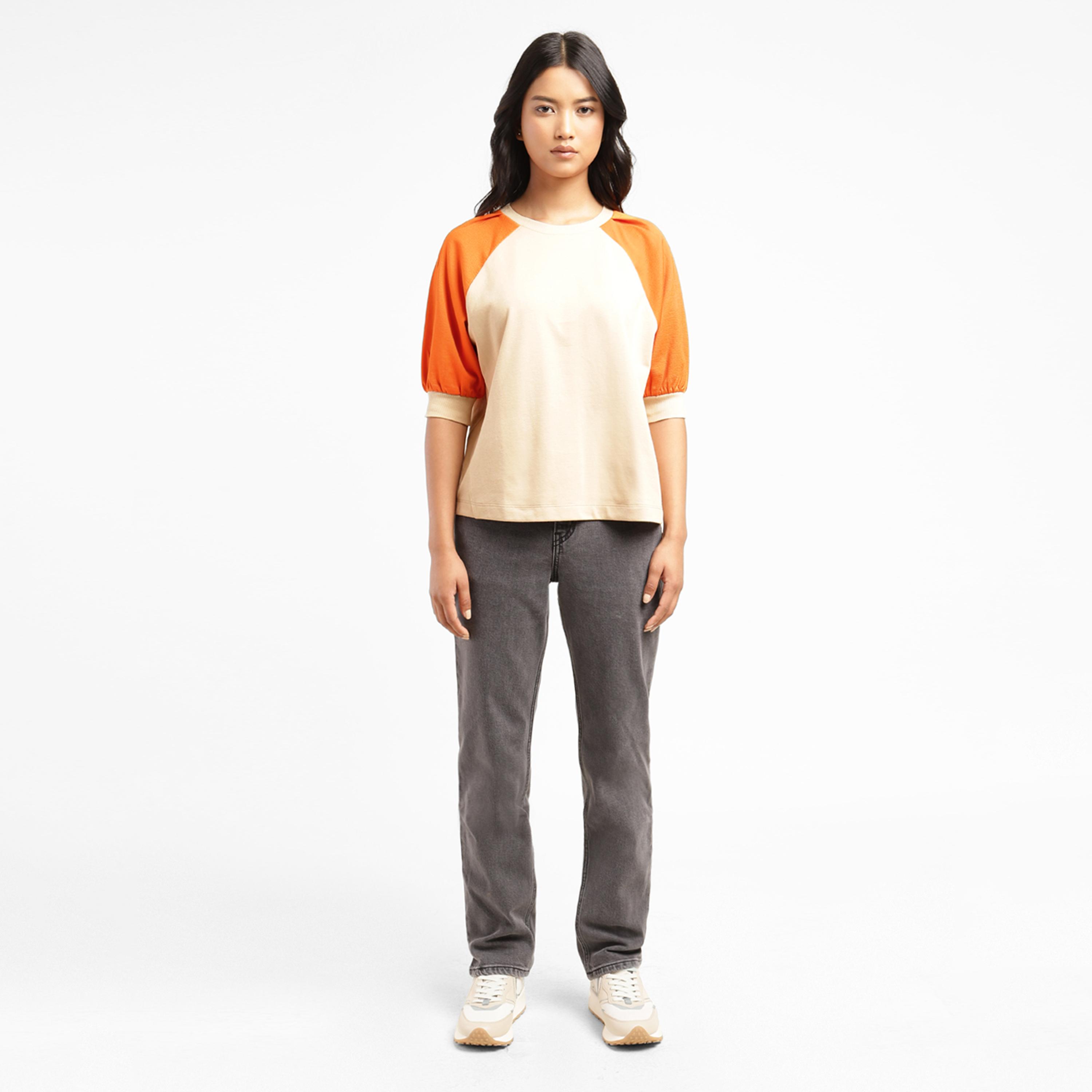 Levi's Colour Block Crew Neck Raglan Sleeves Top-women-clothing-shirtsandblouses-blouses-image-2
