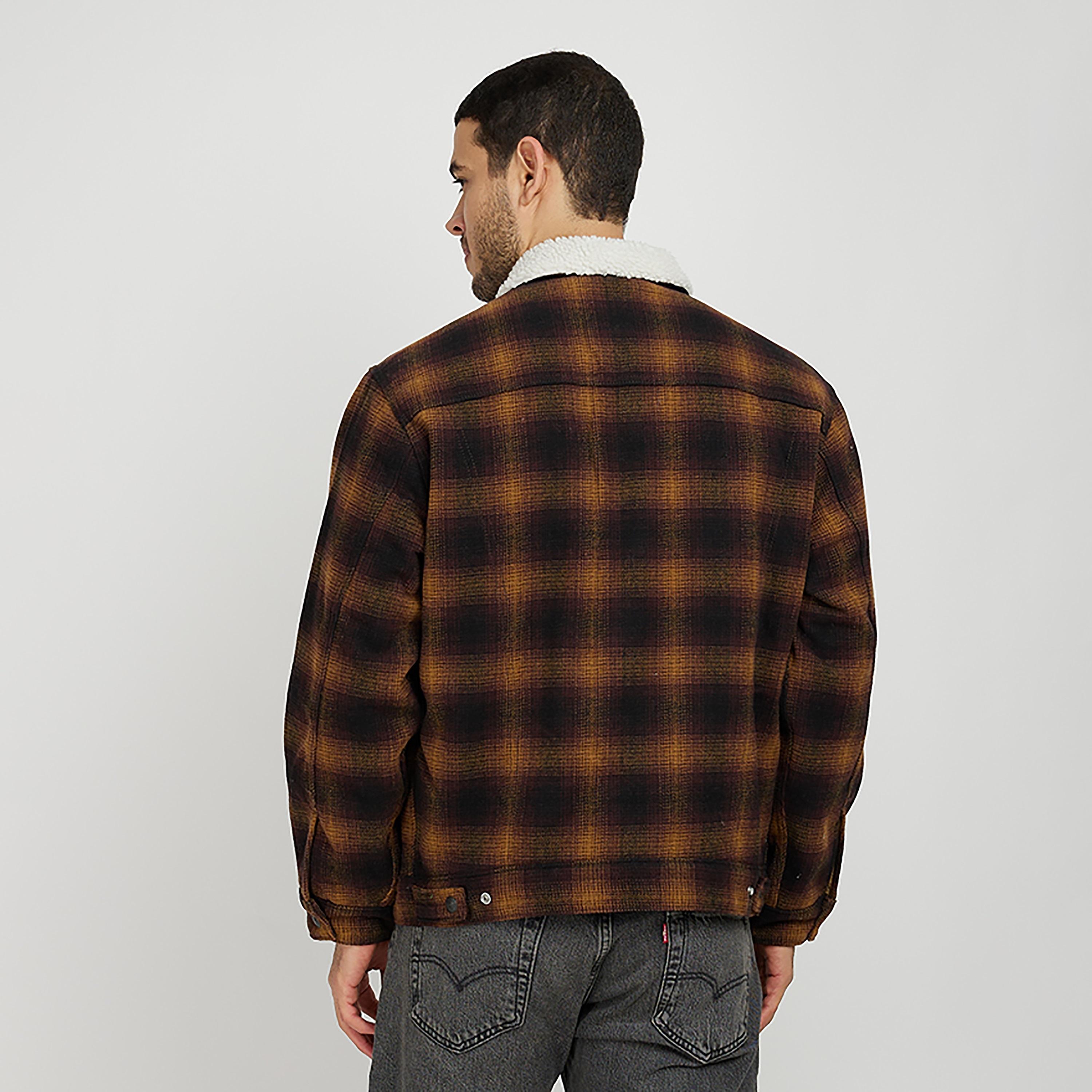 Levi's Checks Fur Collared Denim Jacket-men-clothing-jacketsandblazers-jackets-image-2