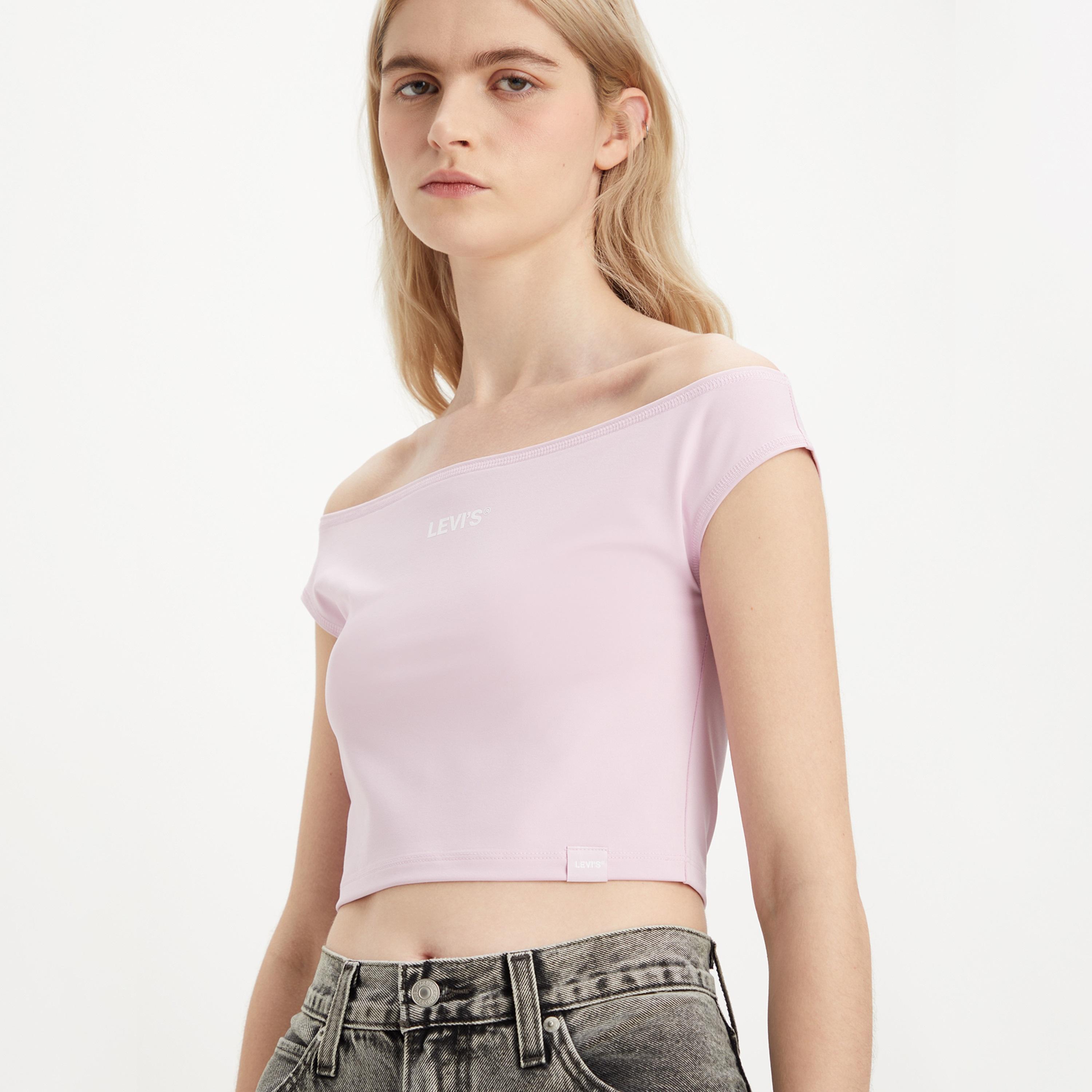 Levi's Plain Bardot Neck Sleeveless Top-women-clothing-tshirts-image-2