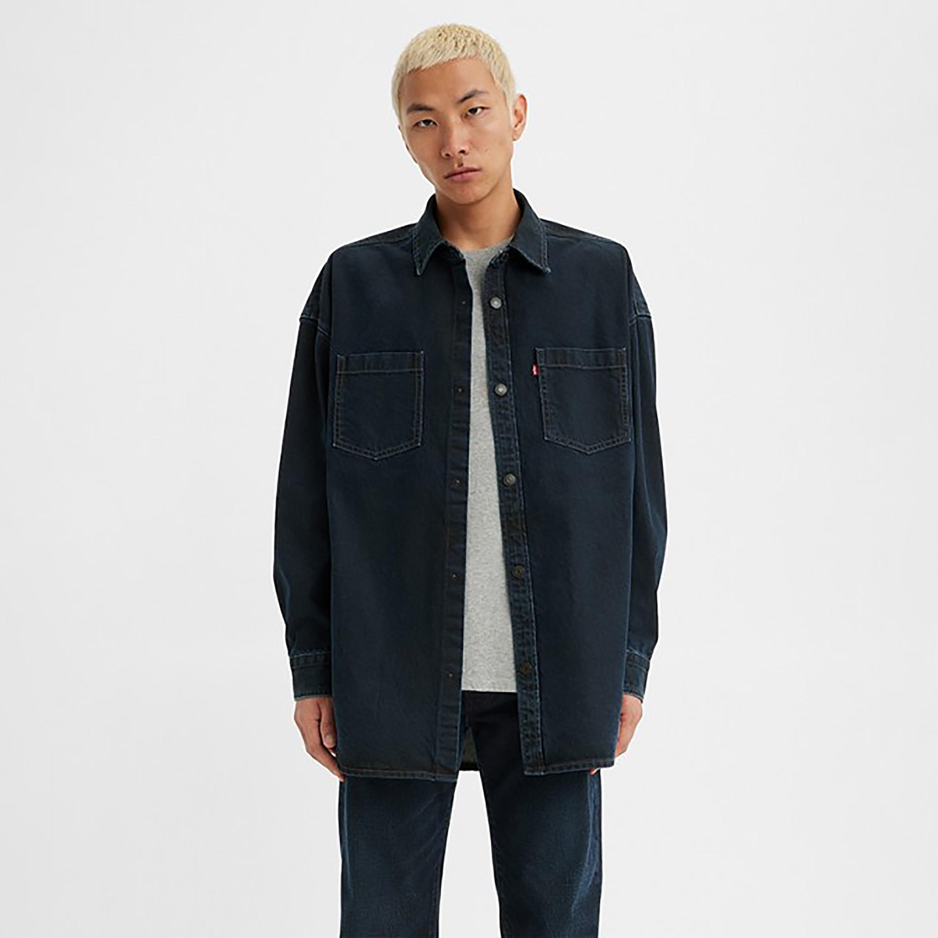 Levi's Plain Collared Long Sleeves Shirt-men-clothing-shirts-image-1