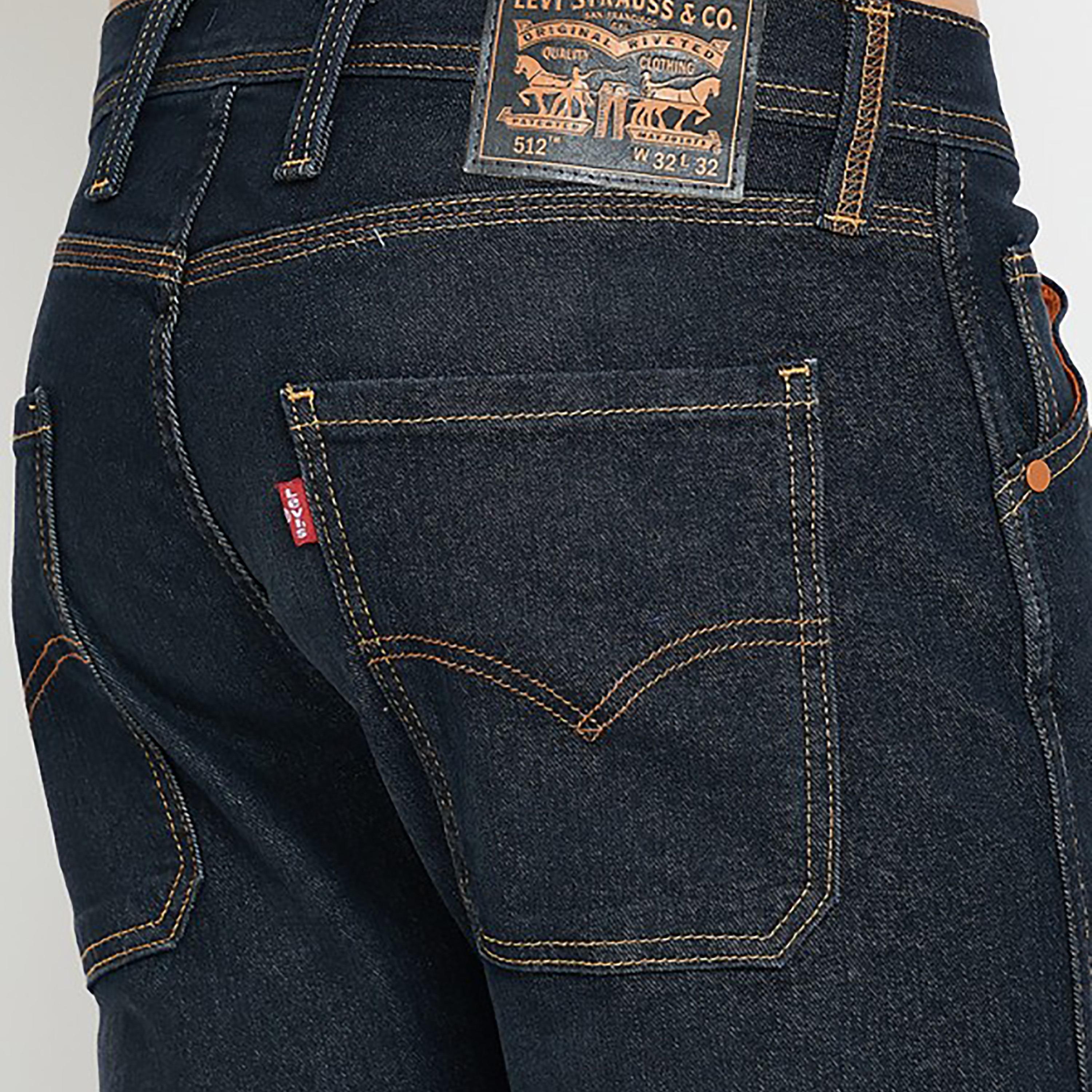 Levi's 512 Blue Tapered Fit Mid-Rise Pocket Detail Jeans-men-clothing-bottoms-jeans-image-3